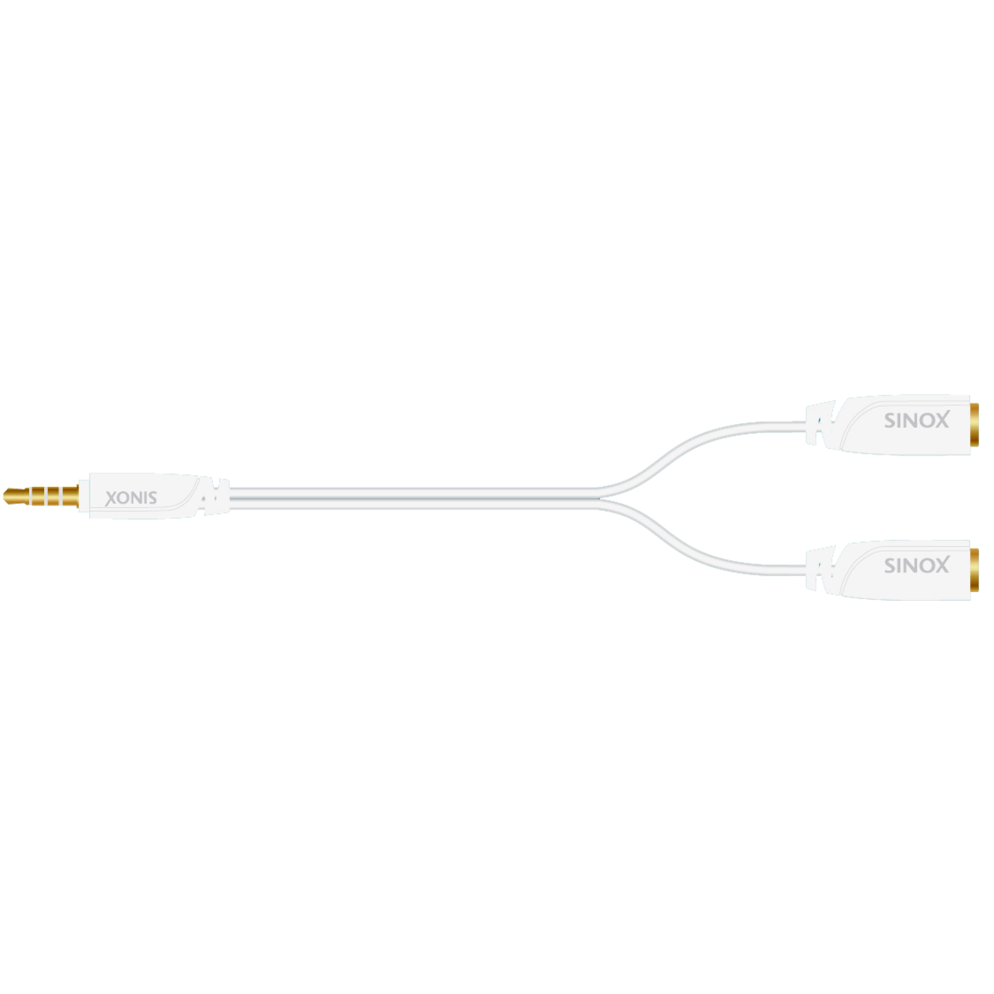 Sinox hovedtelefonsplitter til iPhone. 0.2m. Hvid