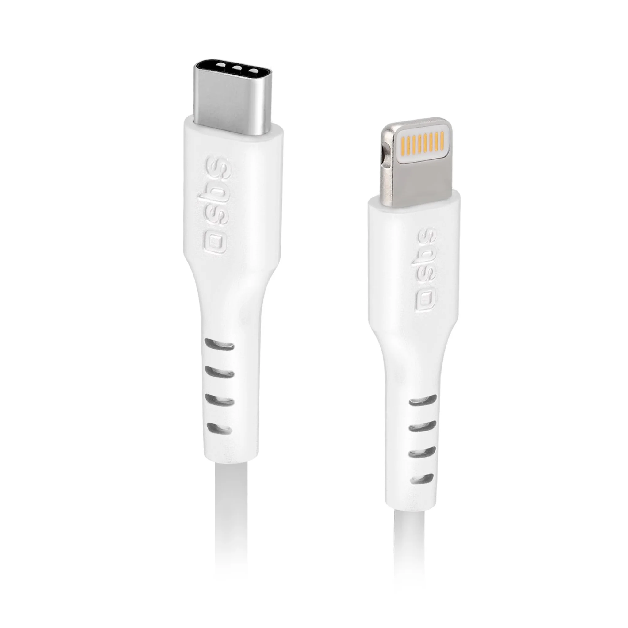 SBS USB C til Lightning kabel. 1m. Hvid
