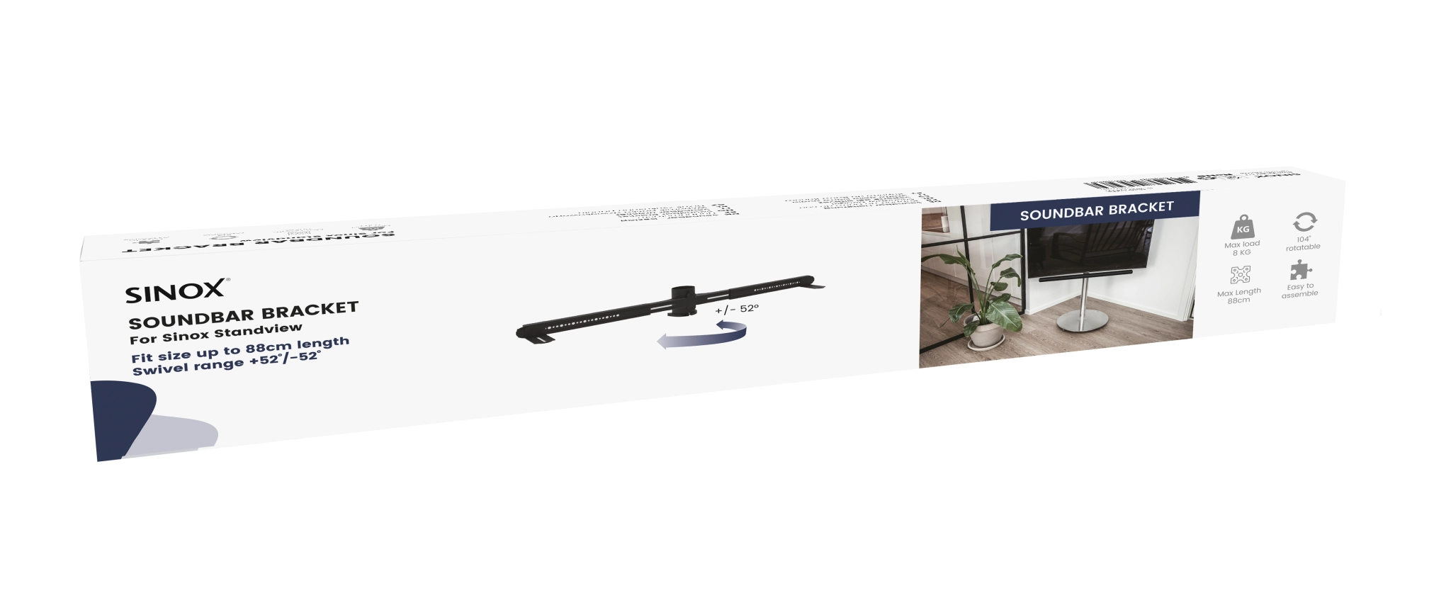 Sinox Soundbarbeslag til Sinox StandView. Sort