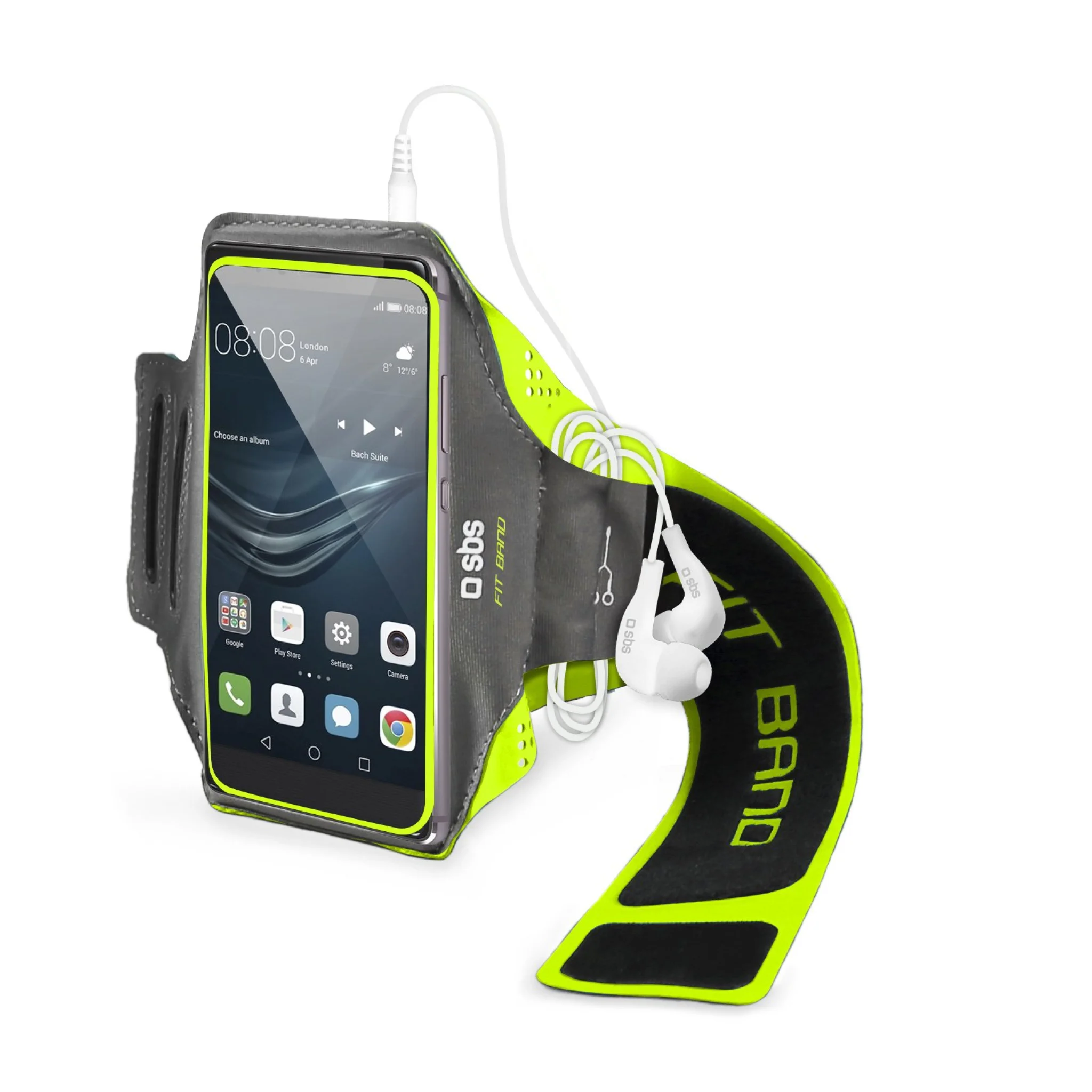 SBS XXL mobilholder til armen til sport. Sort/grøn