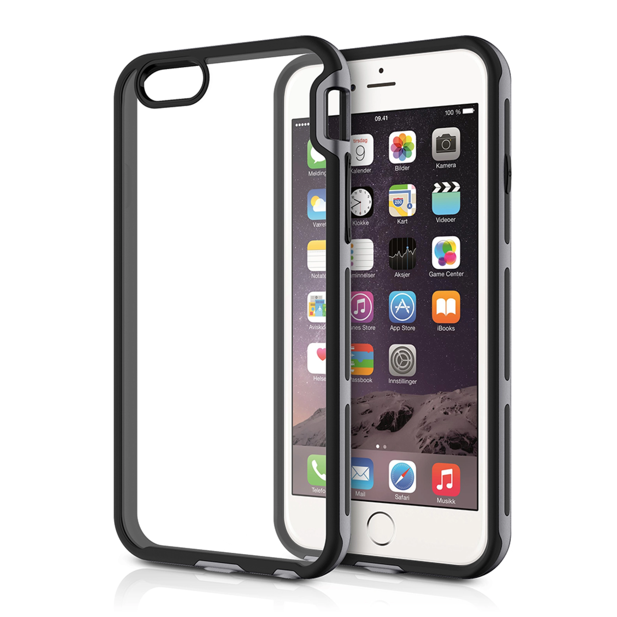 ITSKINS HYBRID EDGE cover til iPhone 6s Plus / 6 Plus®. Space grey