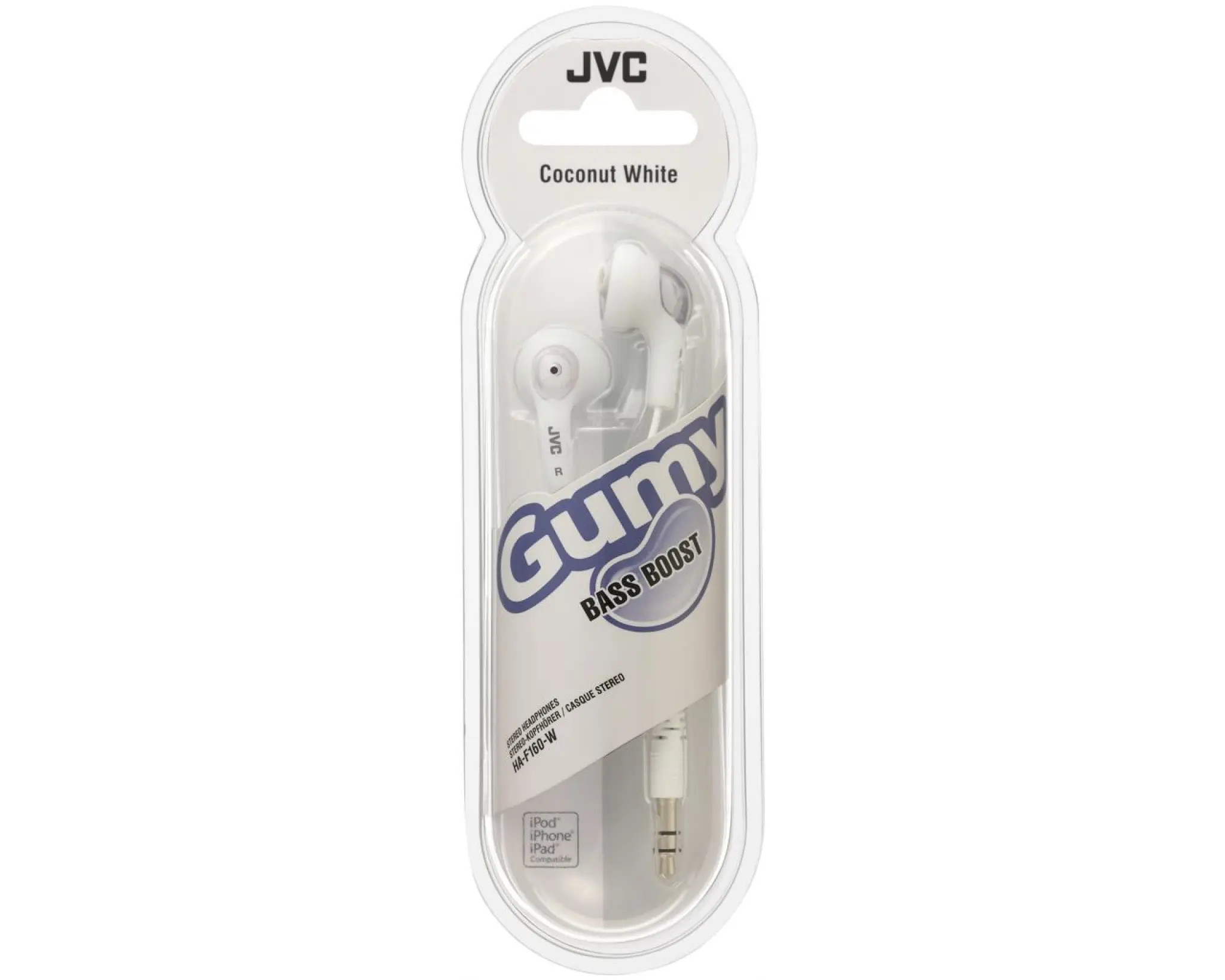JVC Gumy in-ear høretelefoner. Hvid