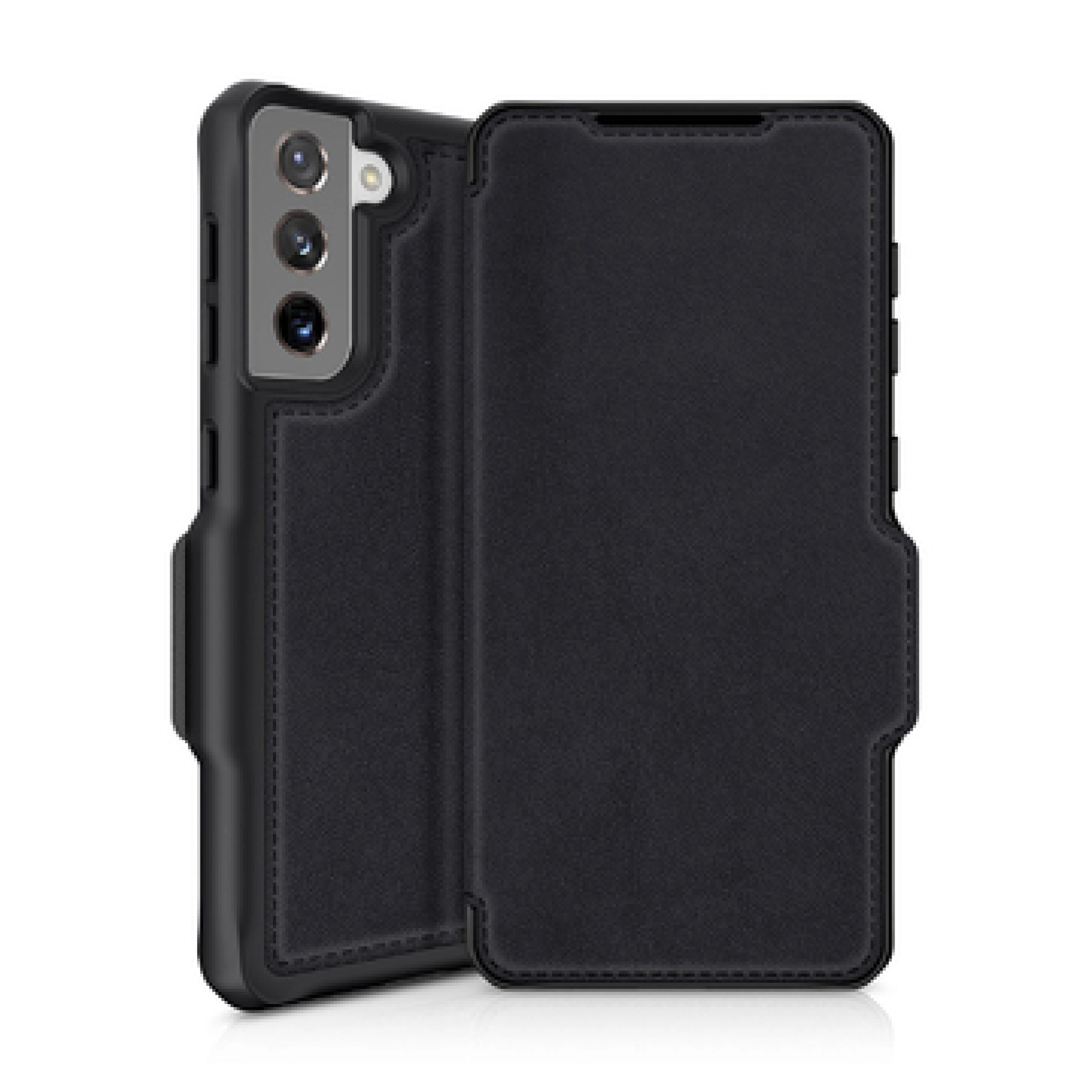 ITSKINS HYBRID FOLIO cover til Samsung Galaxy S21 + 4G / 5G®. Sort med genanvendt læder