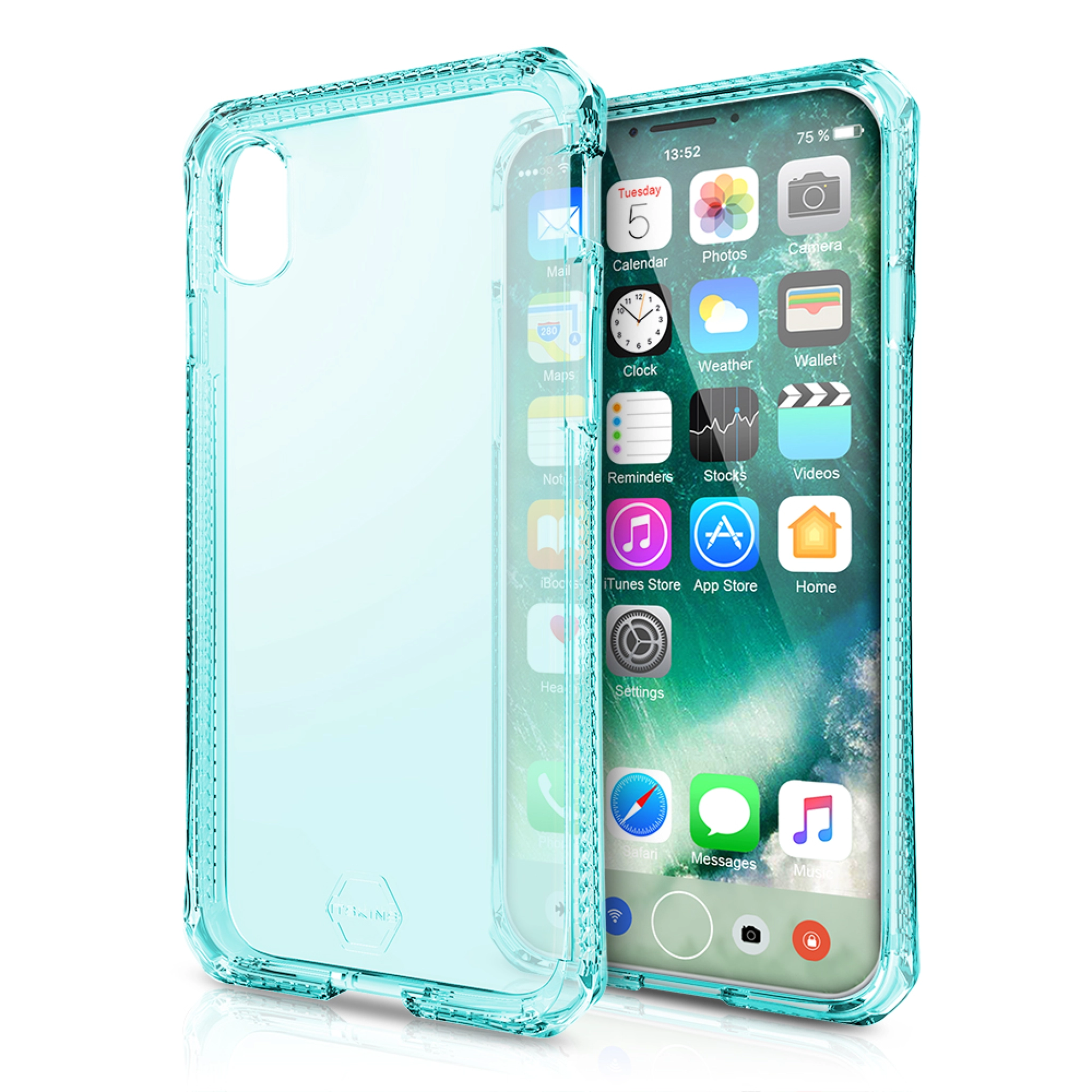 ITSKINS SPECTRUM CLEAR cover til iPhone XS / X®. Lyseblå