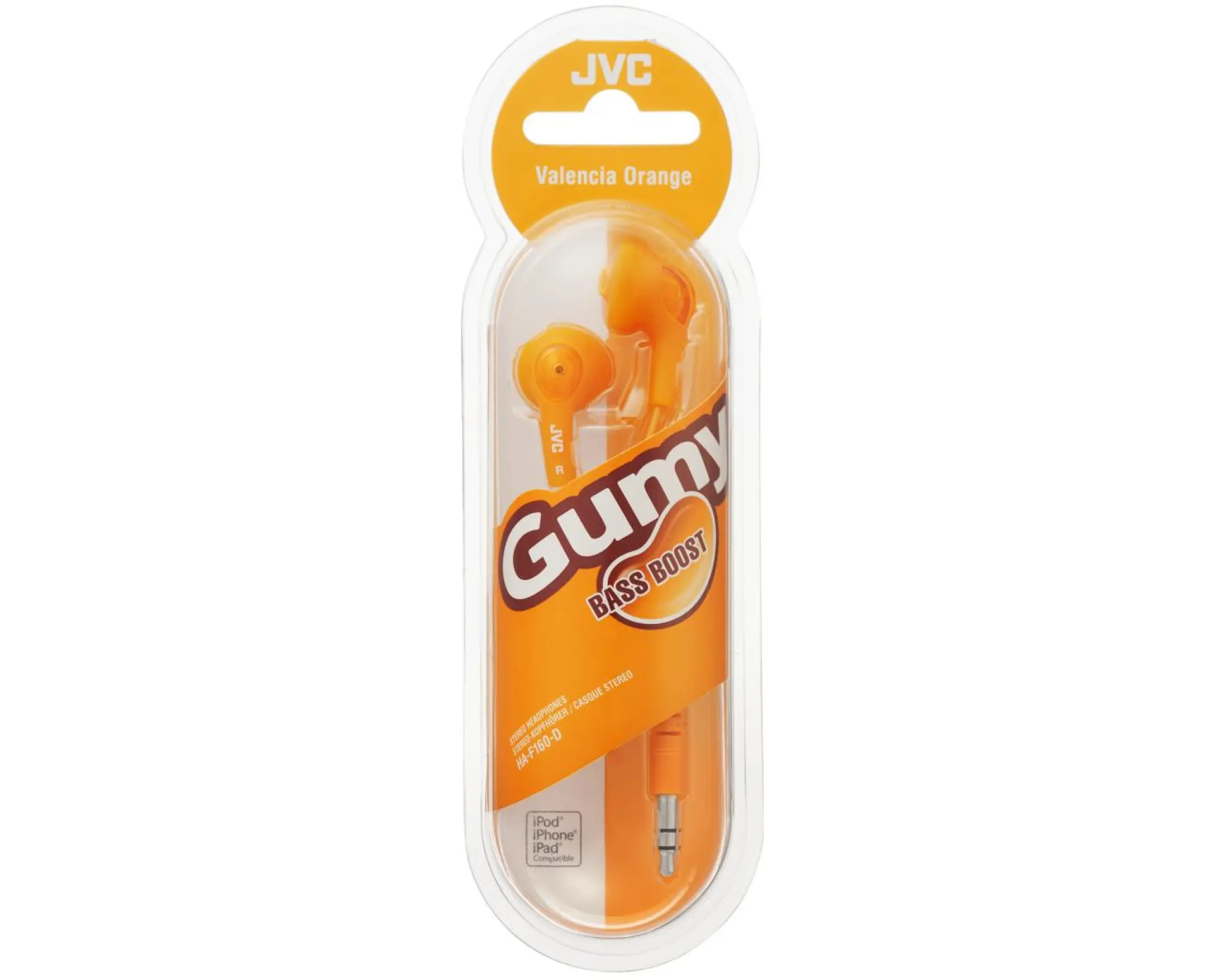 JVC Gumy in-ear høretelefoner. Orange