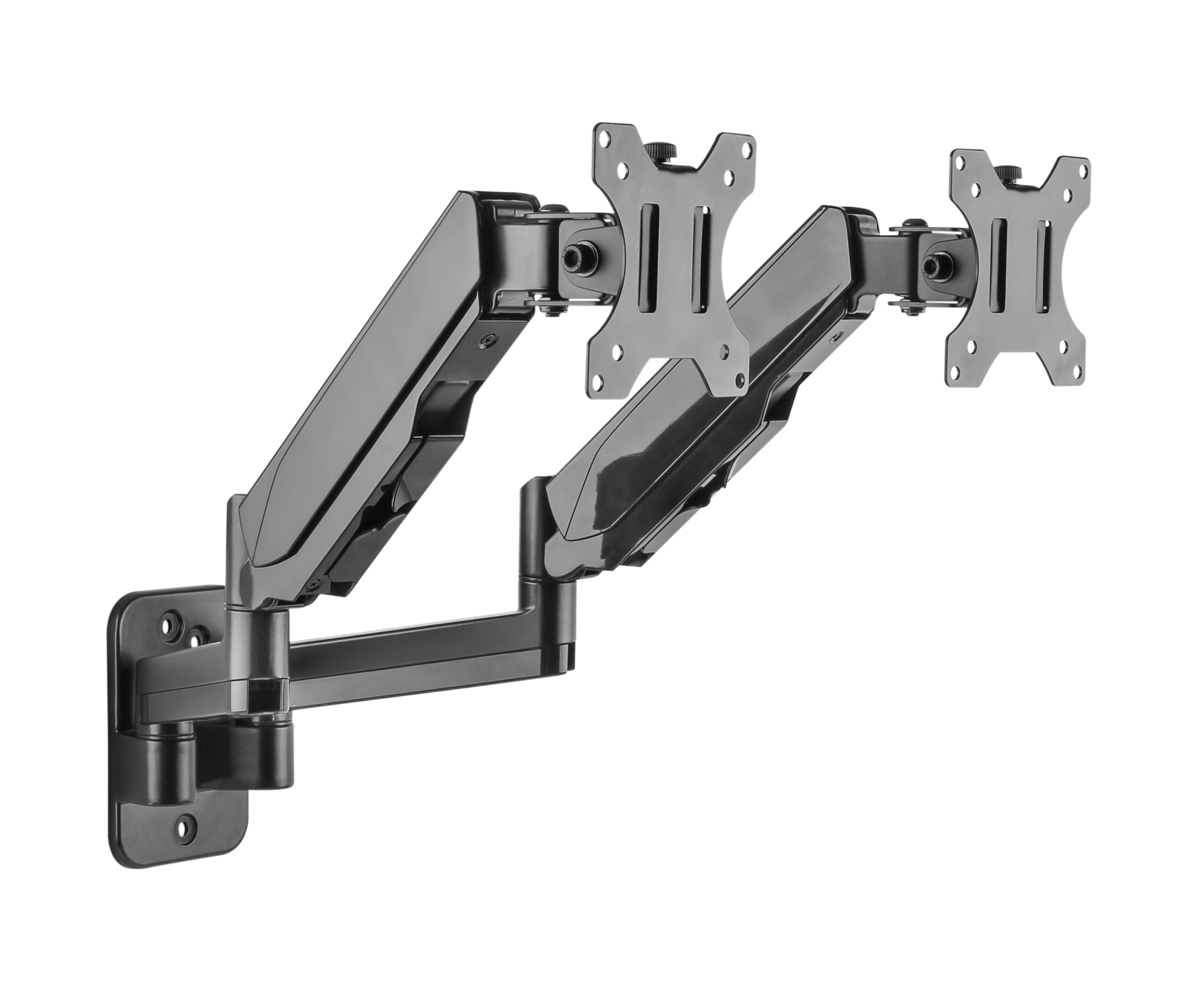 Sinox Office dobbelt skærm vægbeslag med gasspring. Op til 32". Sort Sinox Office dobbelt skærm vægbeslag med gasspring. Op til 32". Sort
