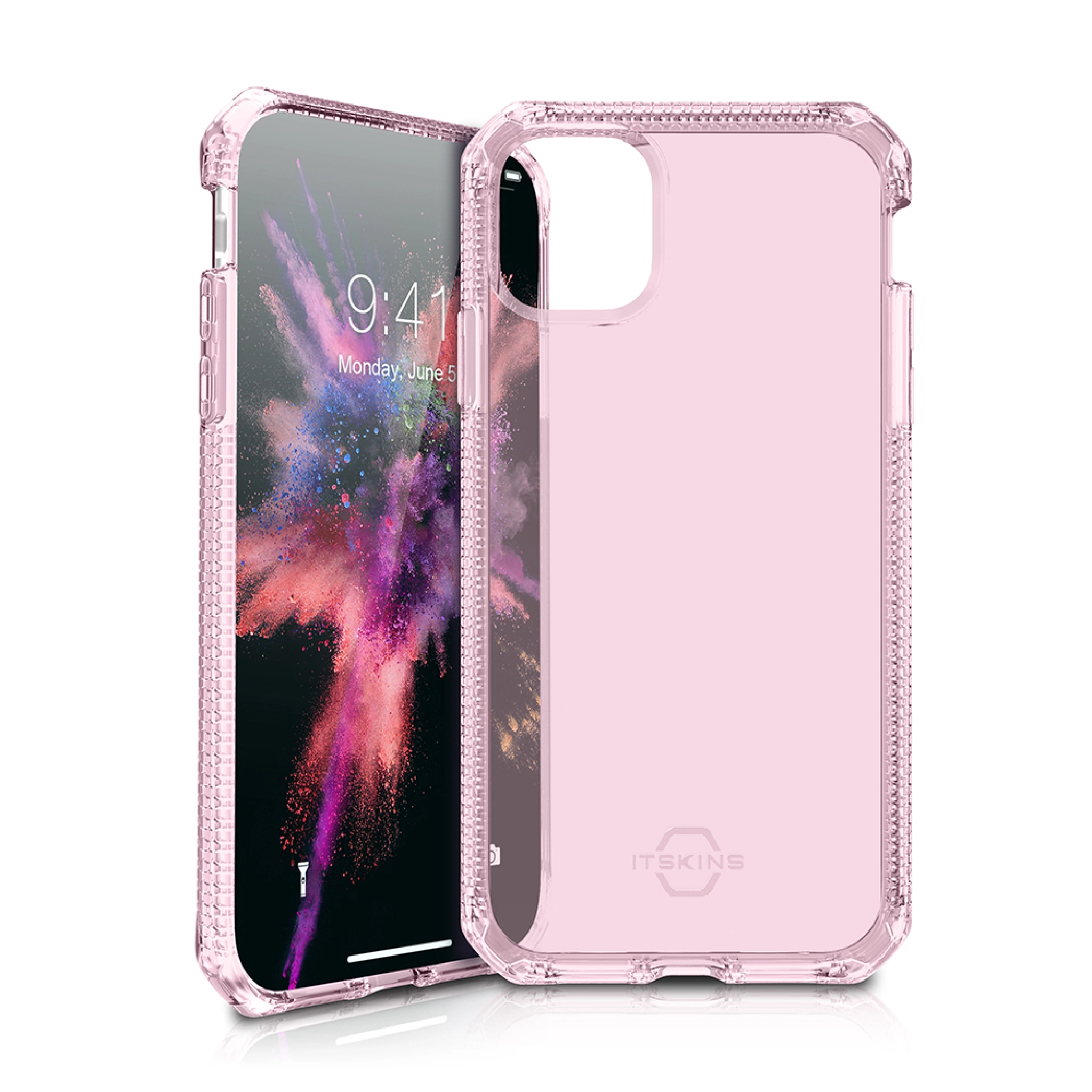ITSKINS SPECTRUM CLEAR cover til iPhone 11 Pro Max / XS Max®. Lyserød