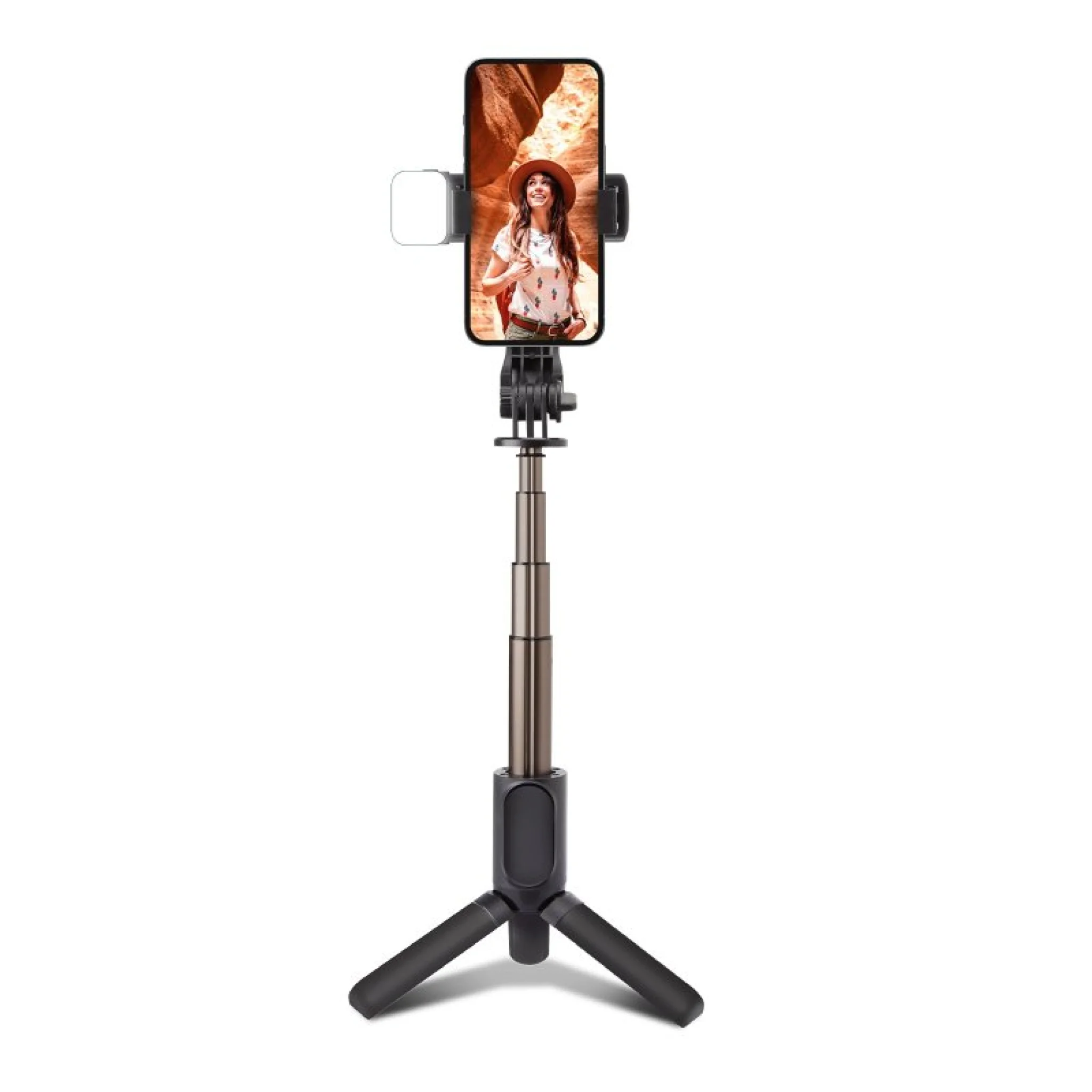 SBS Selfie stick med tripod og LED lys