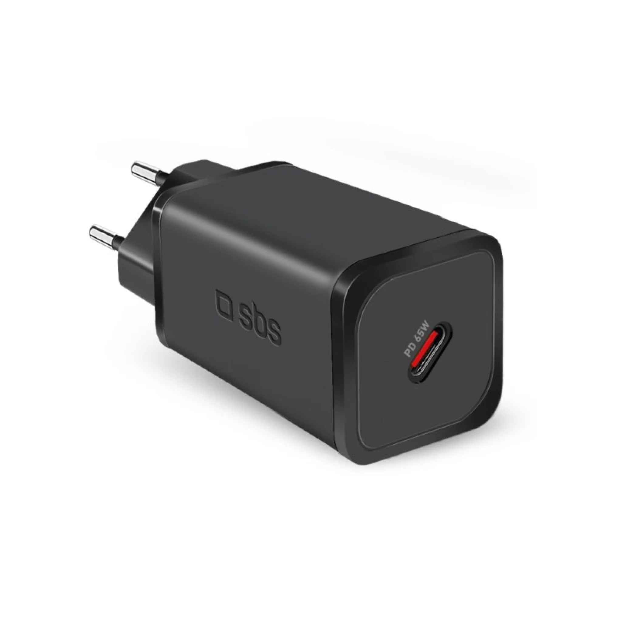 SBS 65 Watt GaN-oplader med PD. Sort