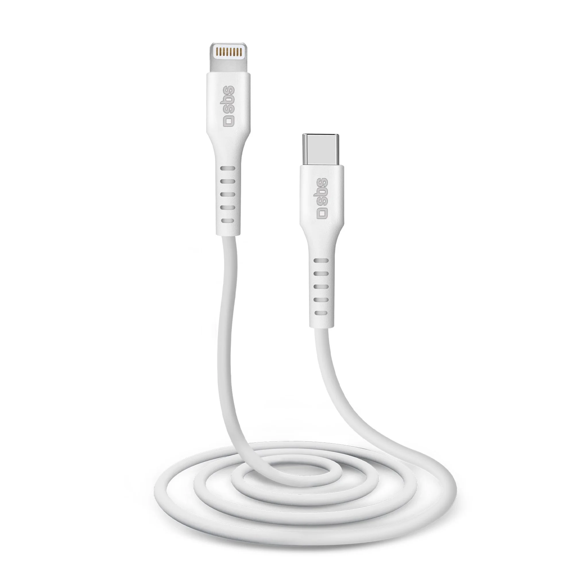 SBS USB C til Lightning kabel. 1m. Hvid