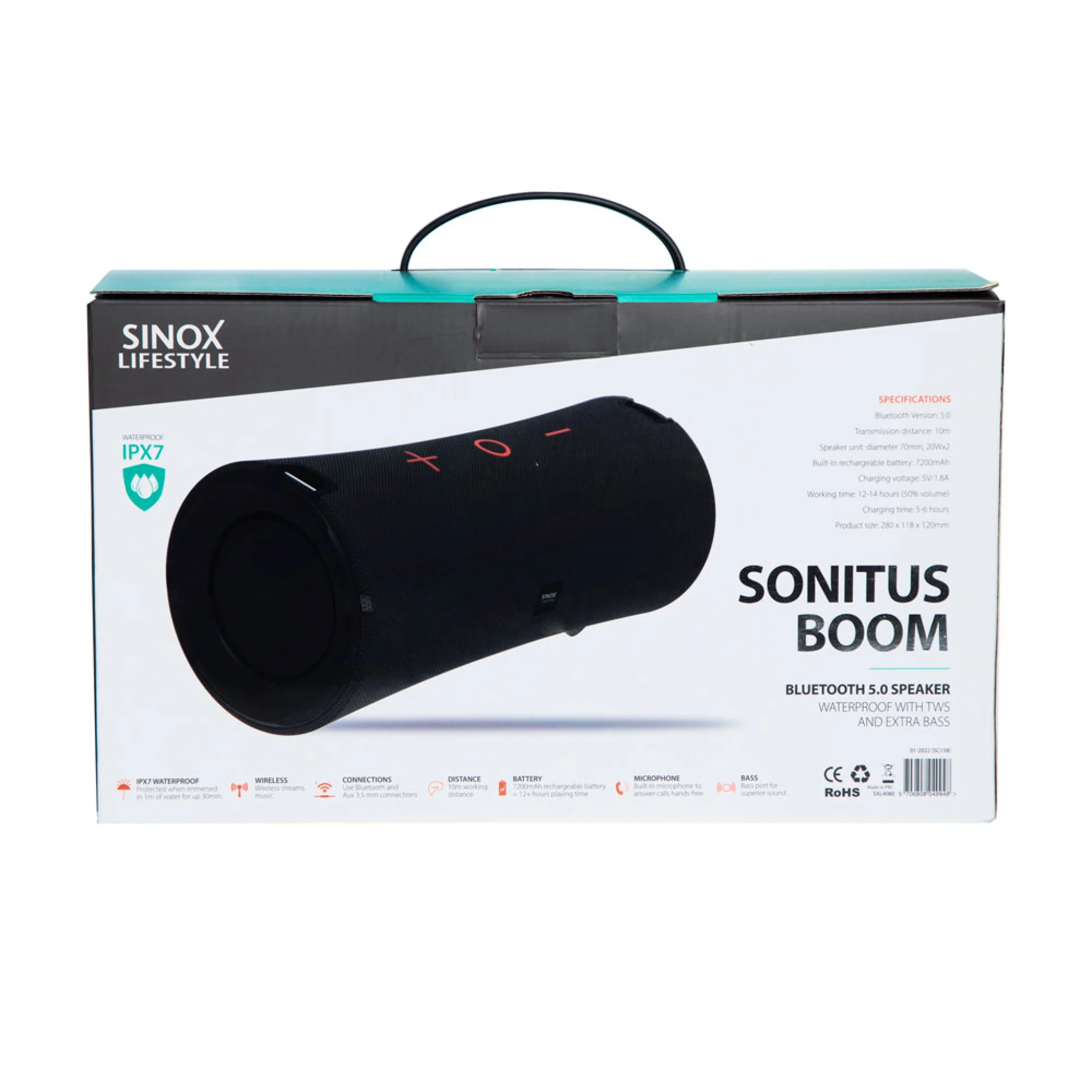 Sinox Sonitus Boom højttaler. Sort