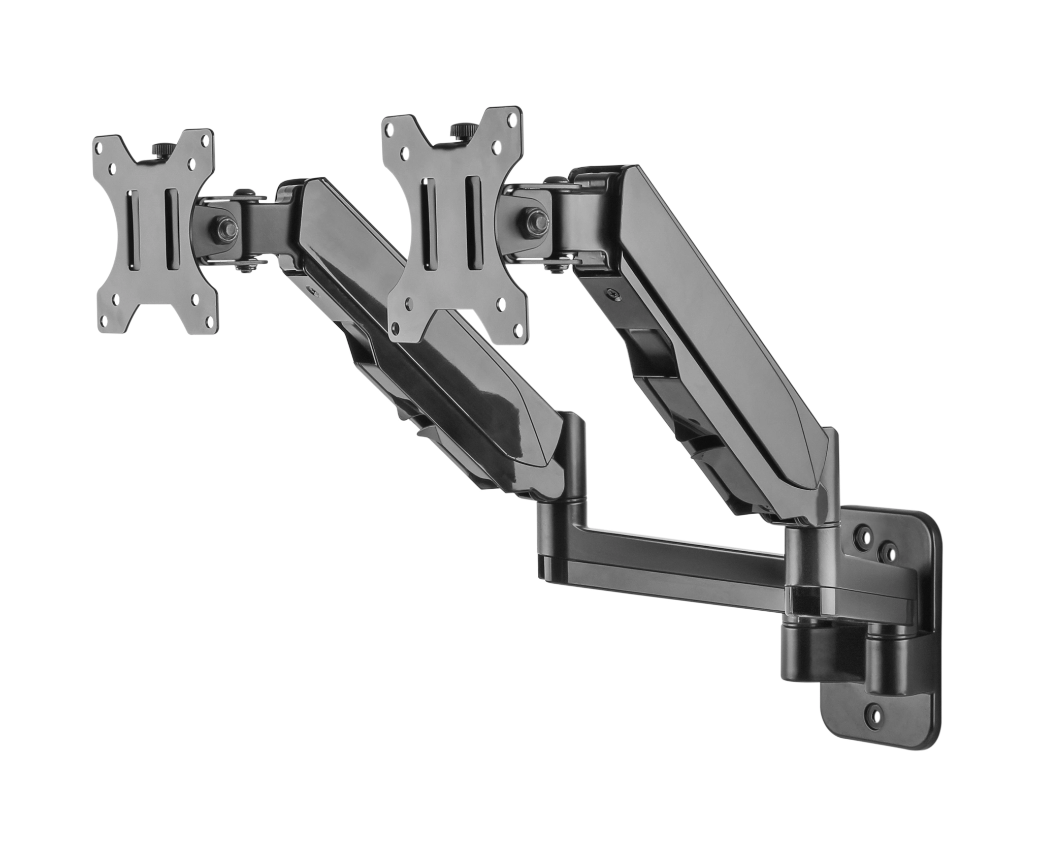 Sinox Office dobbelt skærm vægbeslag med gasspring. Op til 32". Sort Sinox Office dobbelt skærm vægbeslag med gasspring. Op til 32". Sort