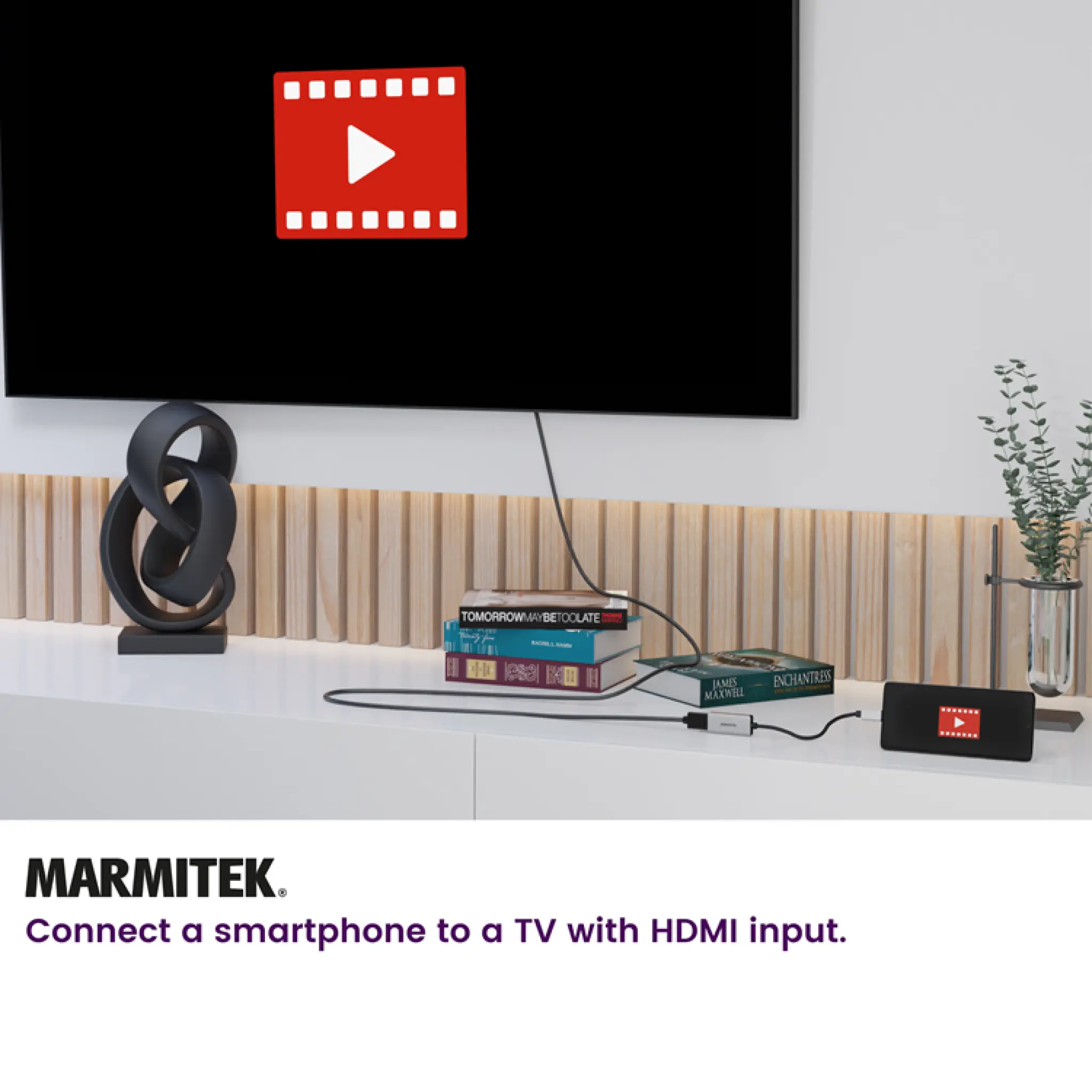 Marmitek USB-C til HDMI adapter. 0,15m