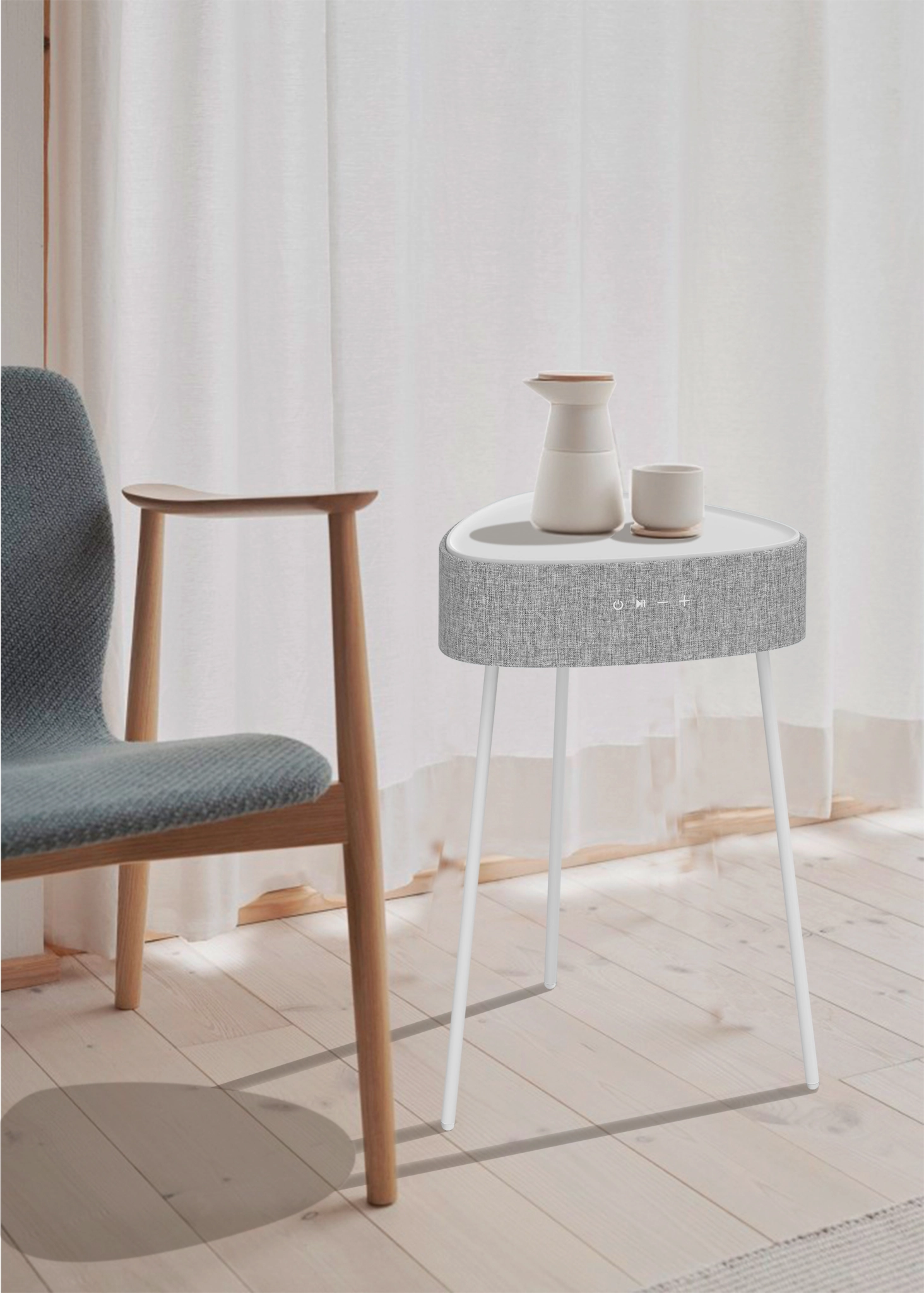 Sinox Bluetooth® højttaler og bord i hvid