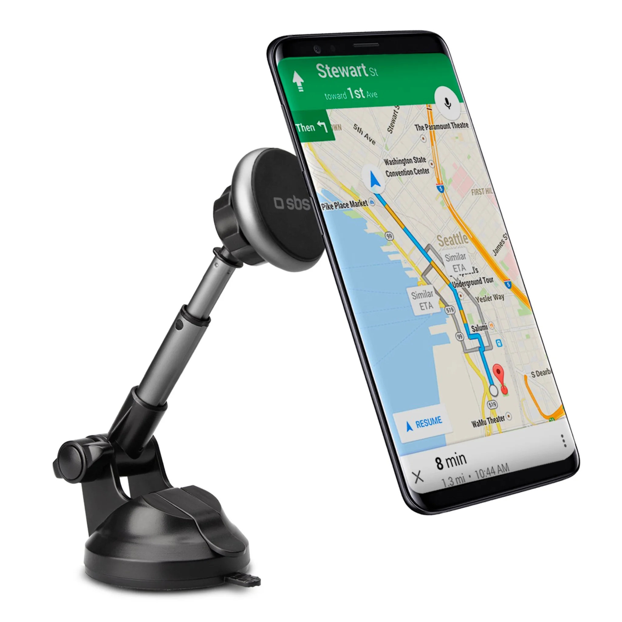SBS mobilholder med teleskopisk arm til biler