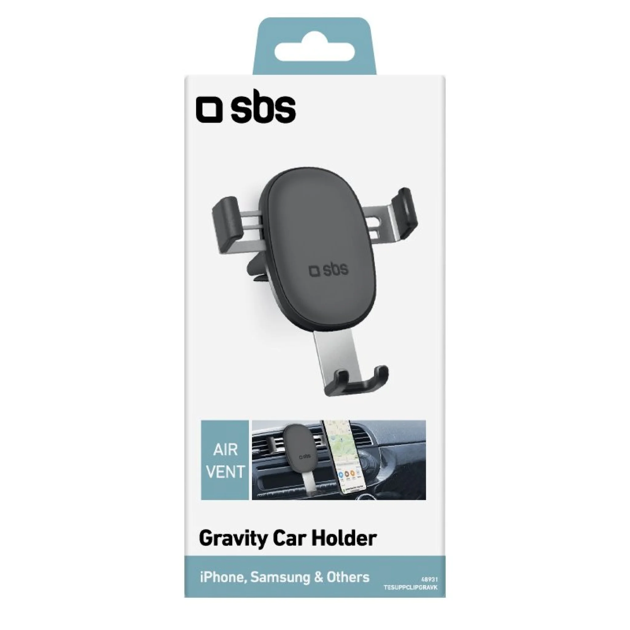 SBS Gravity mobilholder til bilen. Sort