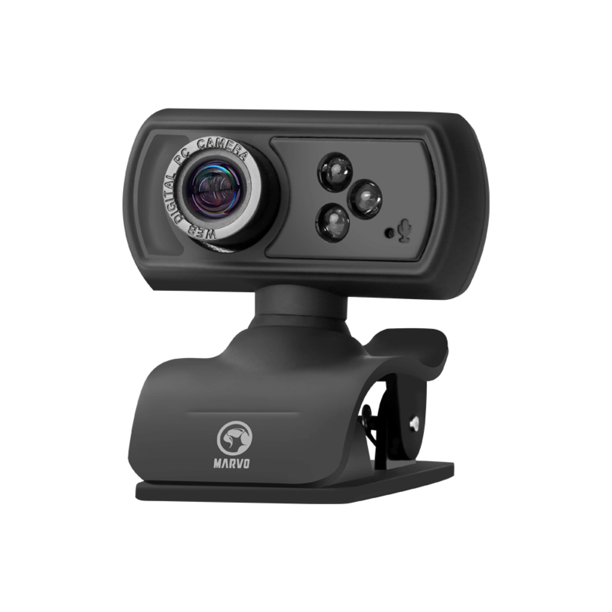 Marvo webcam m/mikrofon. Sort