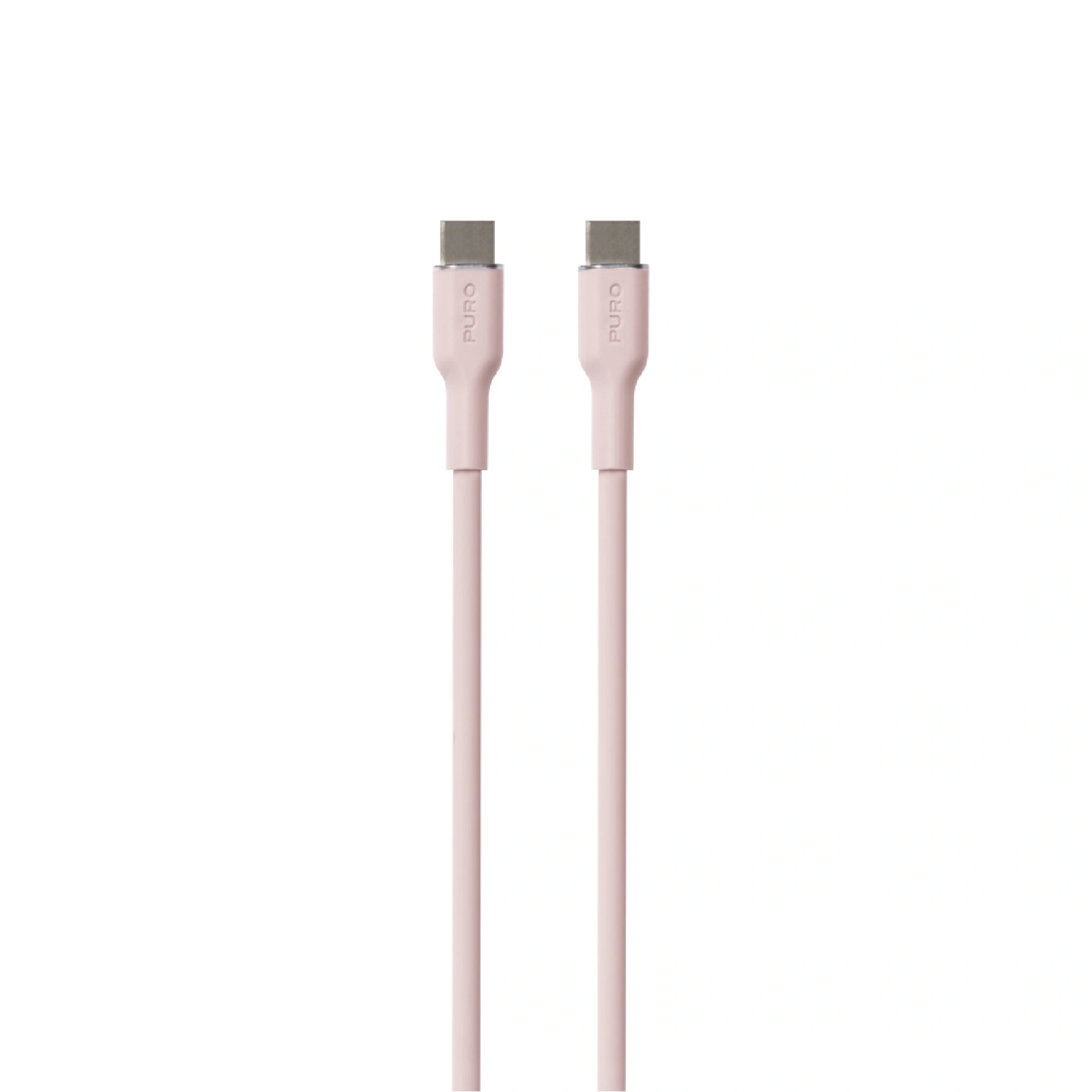 PURO strøm- og datasynkroniseringskabel SOFT fra USB-C til USB-C 1,5 m