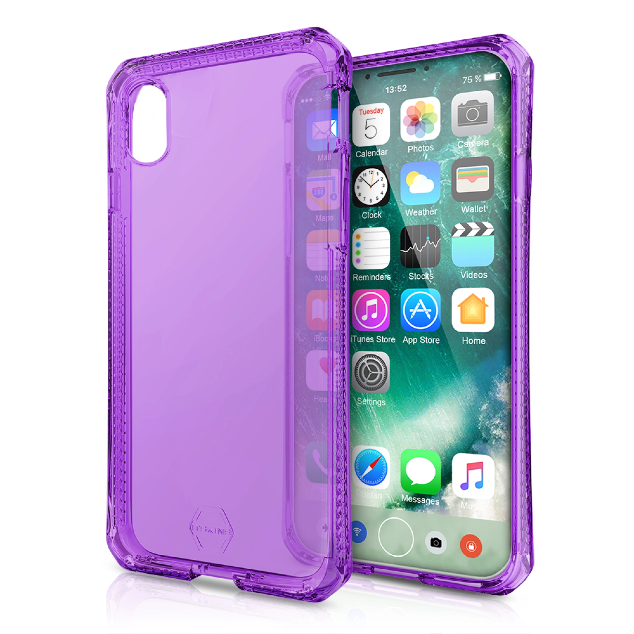 ITSKINS SPECTRUM CLEAR cover til iPhone XS / X®. Lilla