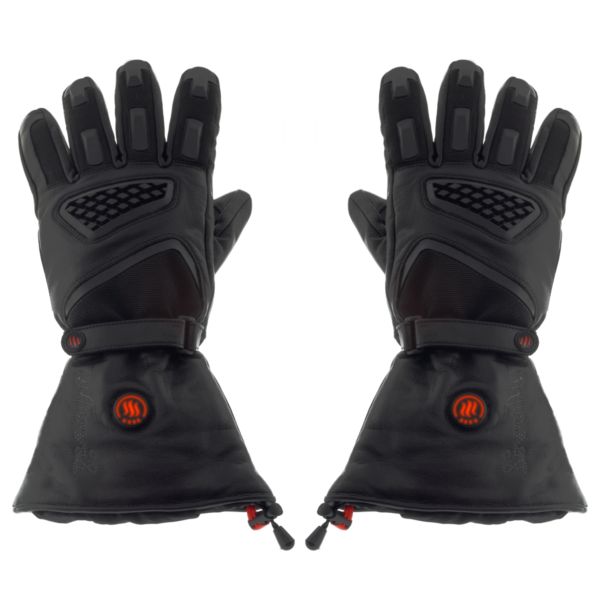 Glovii opvarmede motorcykelhandsker XL. Sort