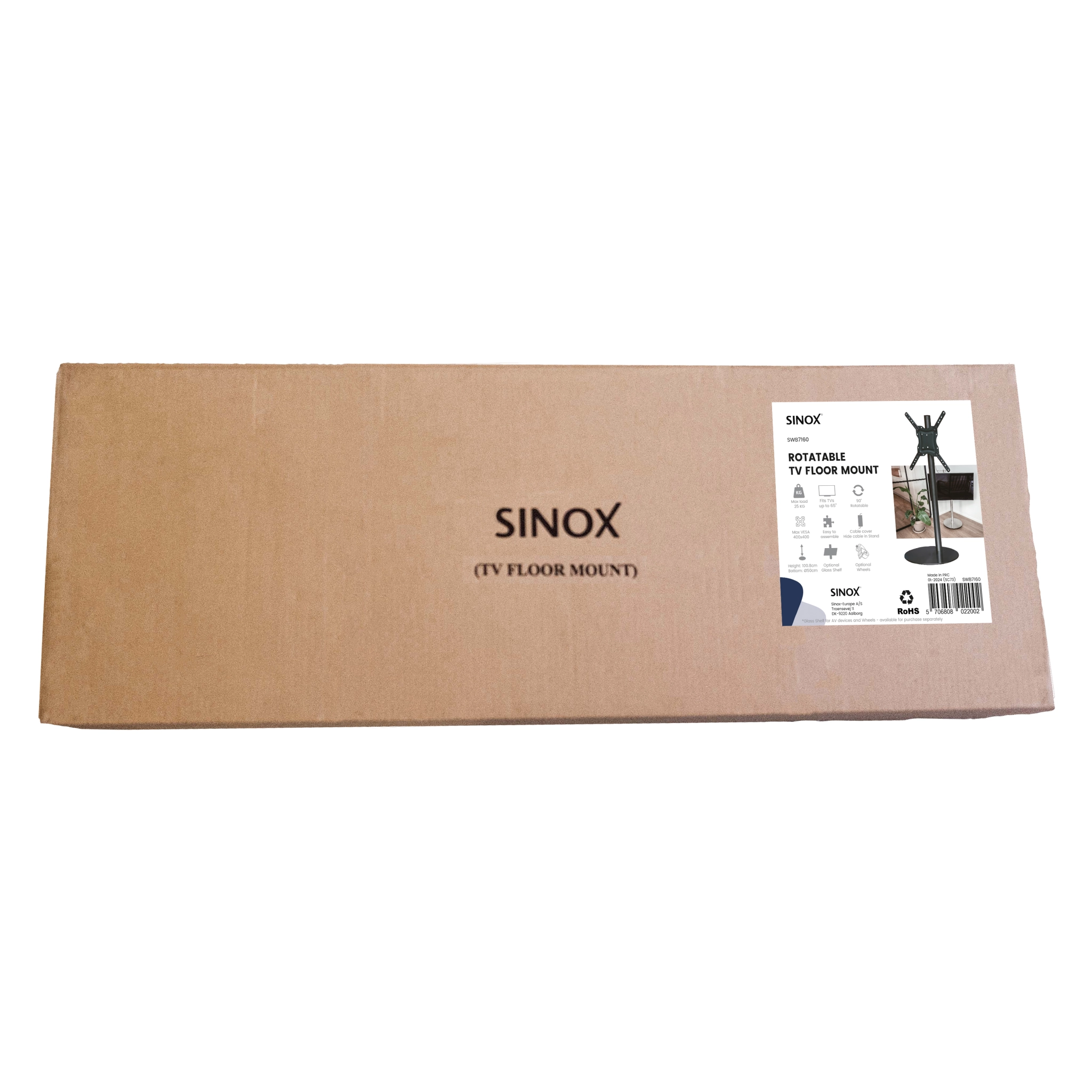 Sinox StandView TV gulvstand med drejbar top. 26"-65". Matsort Sinox StandView TV gulvstand med drejbar top. 26"-65". Matsort