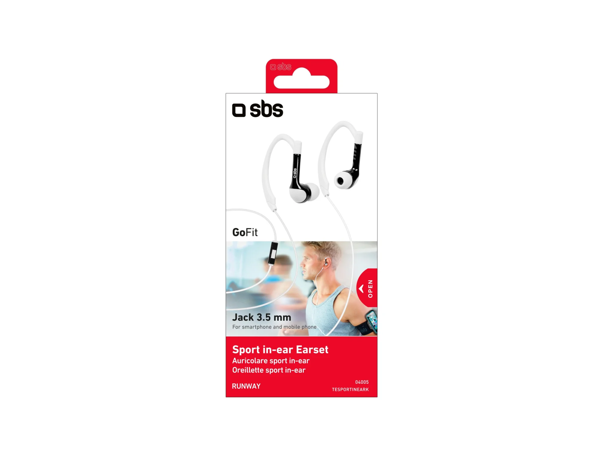 SBS in-ear høretelefoner. Hvid