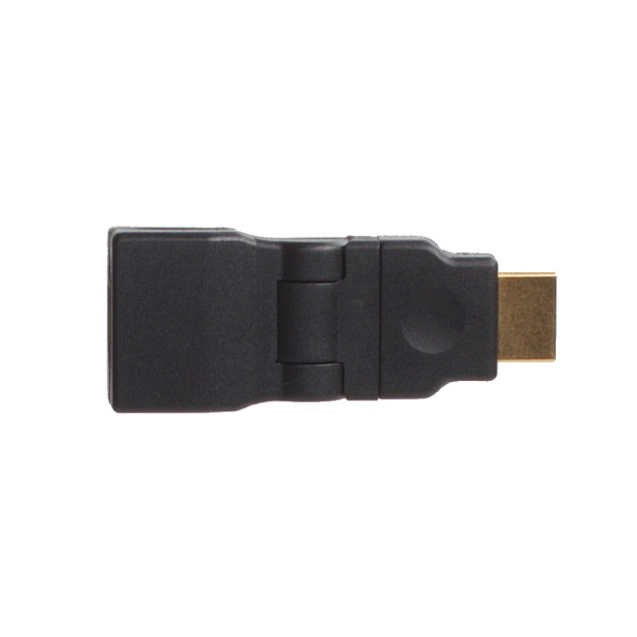 Connectech HDMI™ drejelig adapter 360°. Sort