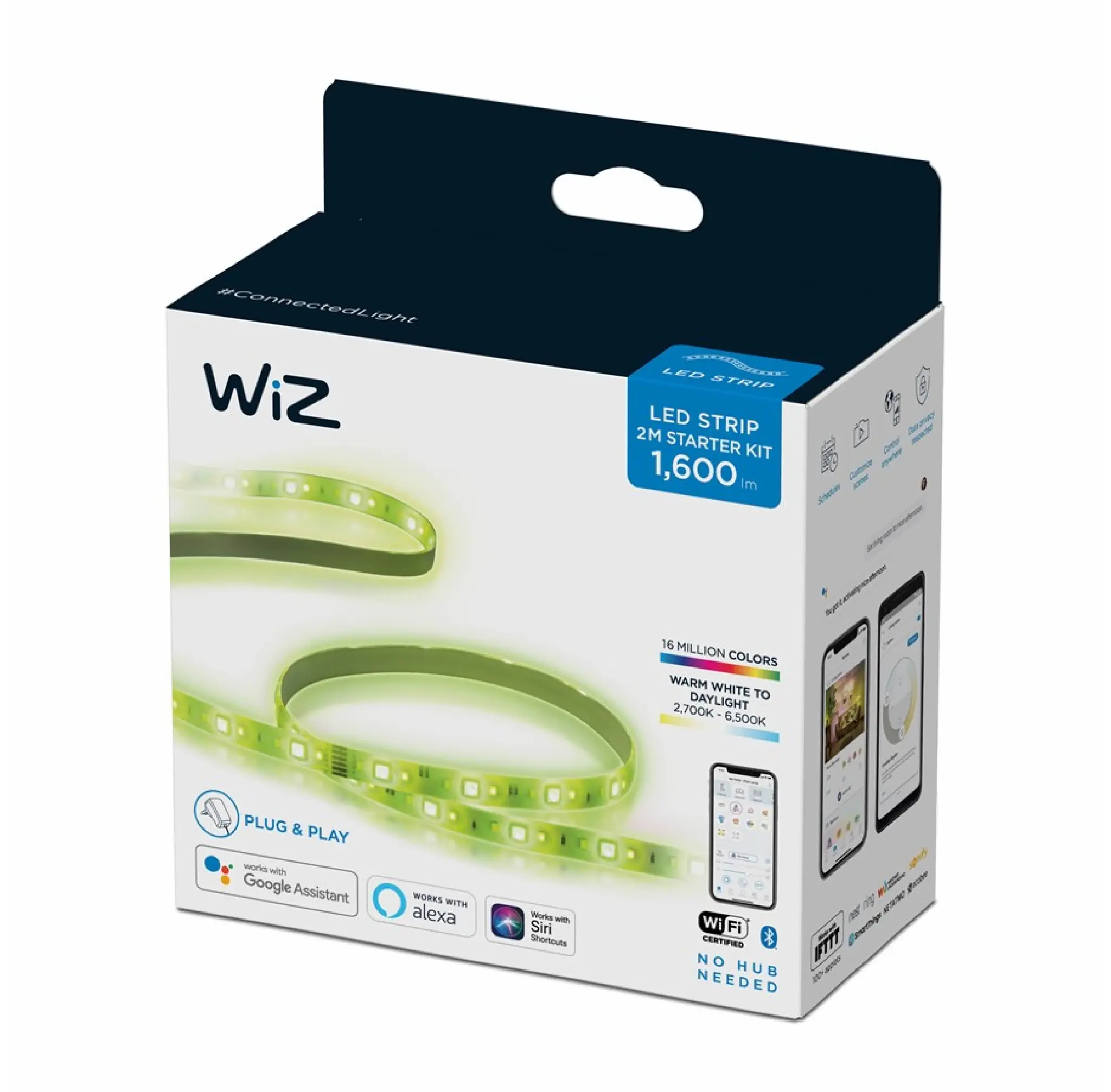 WiZ LED bånd startpakke. 2 meter. Hvid + 16 mio. farver