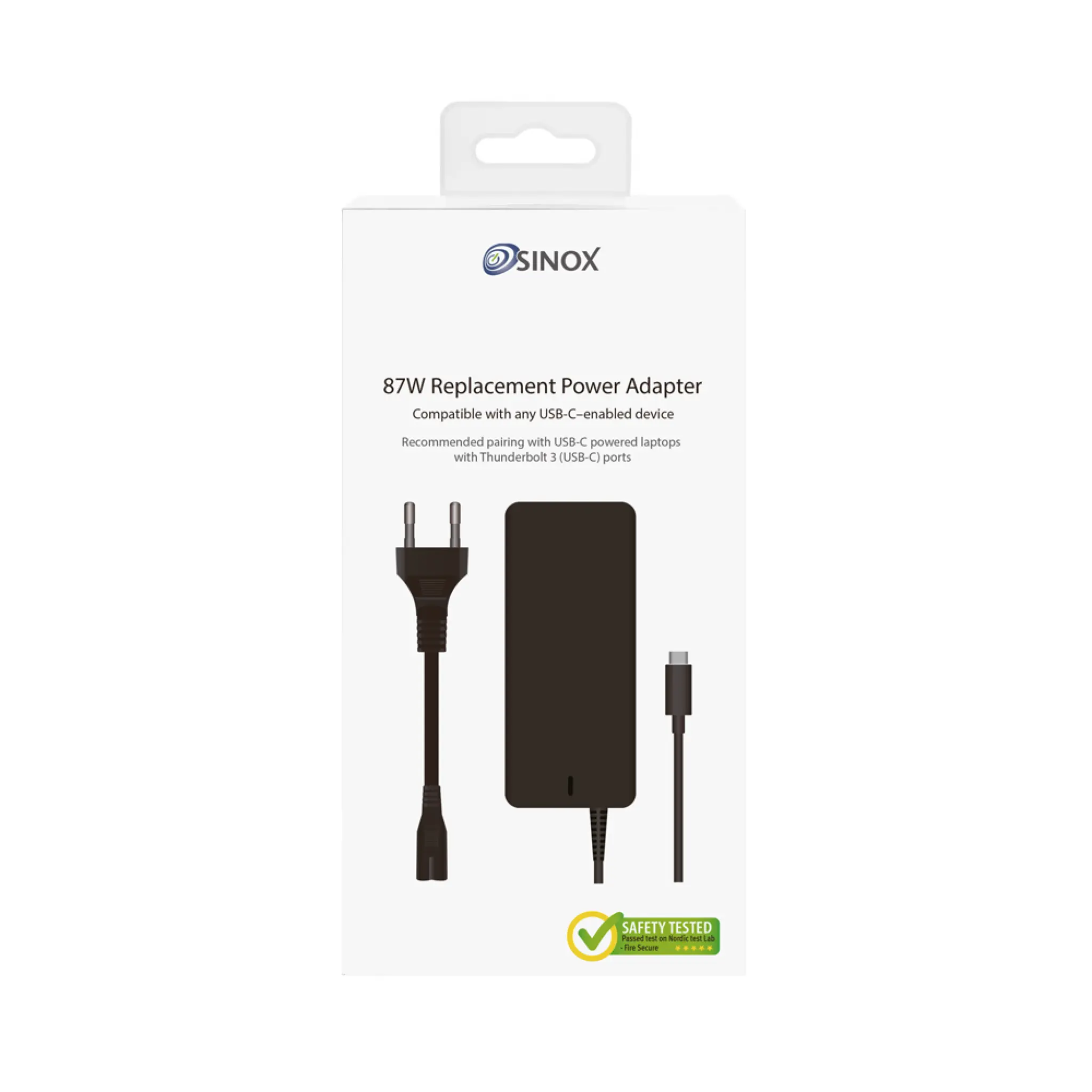 Sinox PC USB C 87W strømforsyning