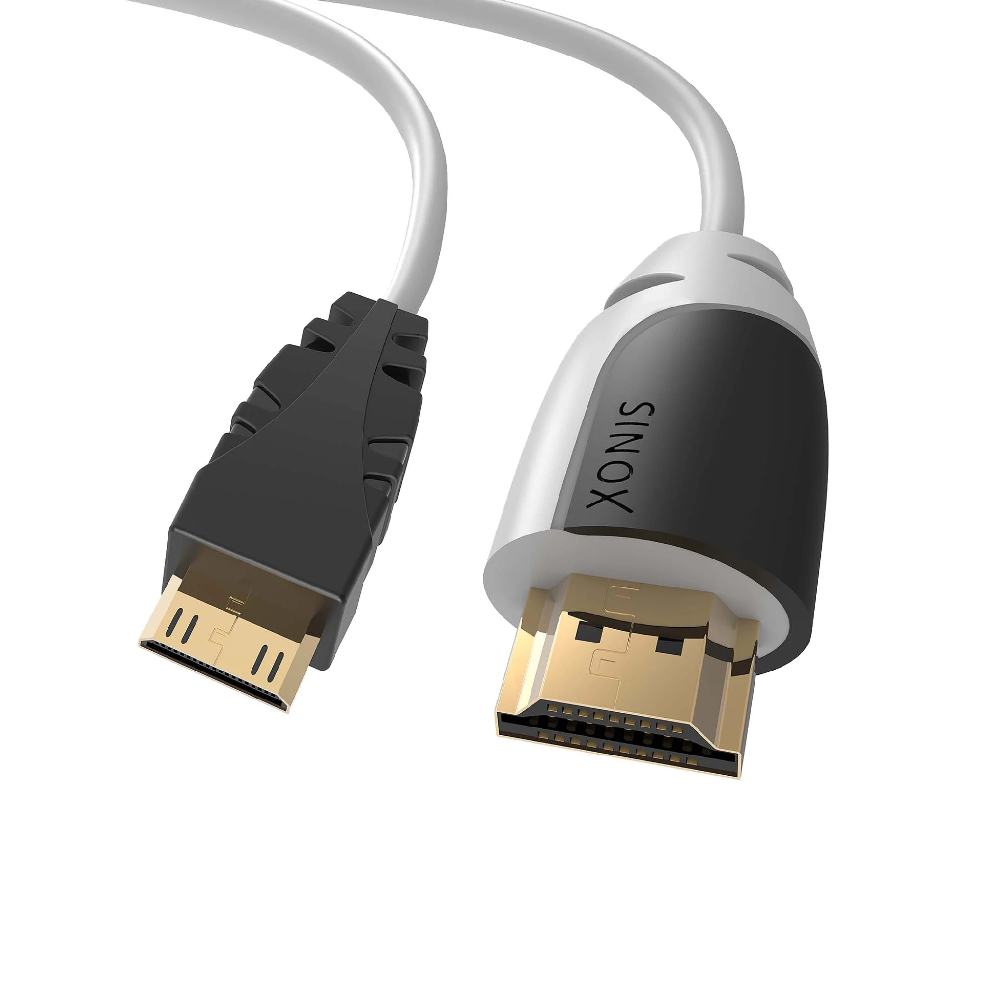 Sinox HDMI™ til Mini HDMI™ kabel. 1m. Grå/sort