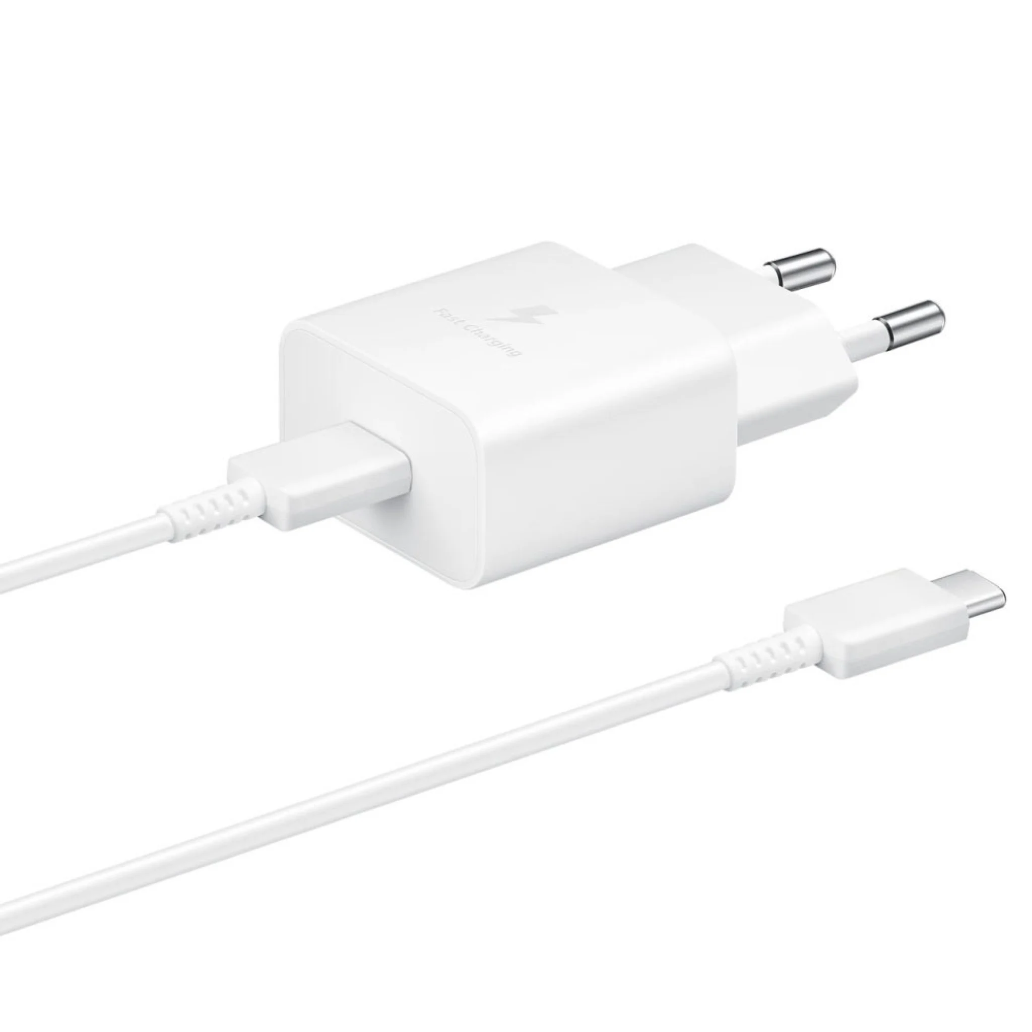 Samsung 240V USB-C oplader. 1m USB-C kabel. Hvid