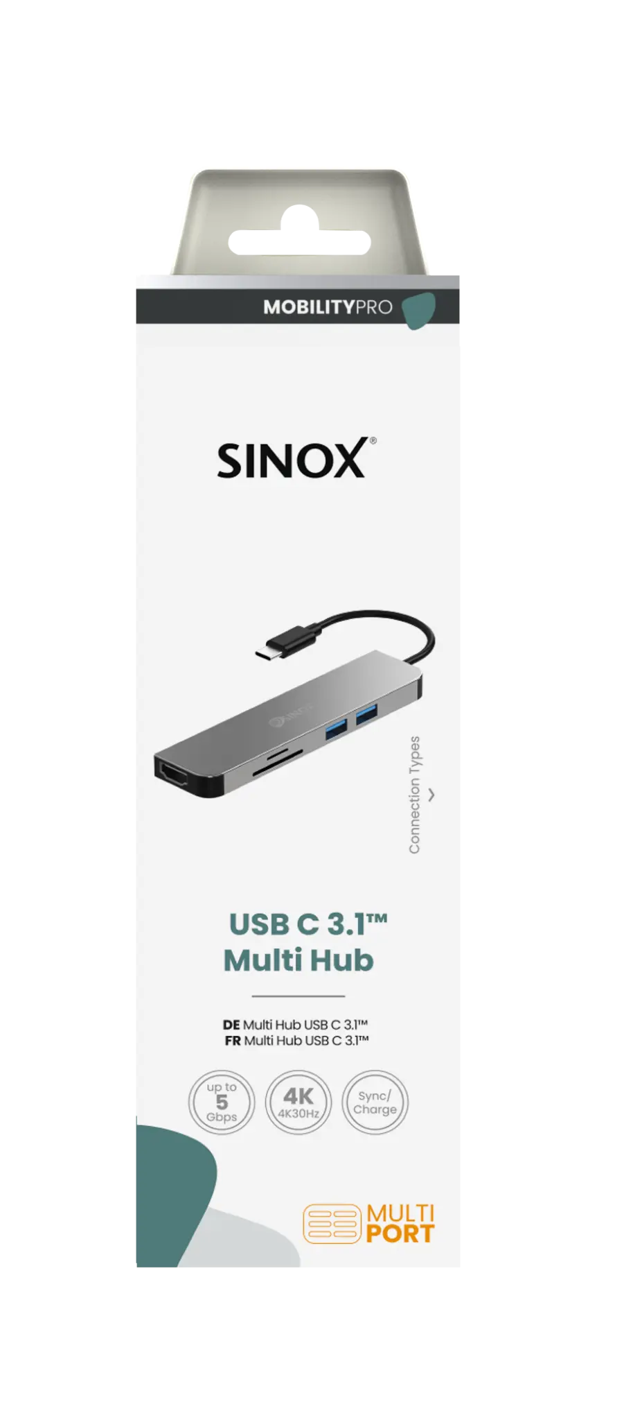 Sinox PRO USB C Hub. Aluminium