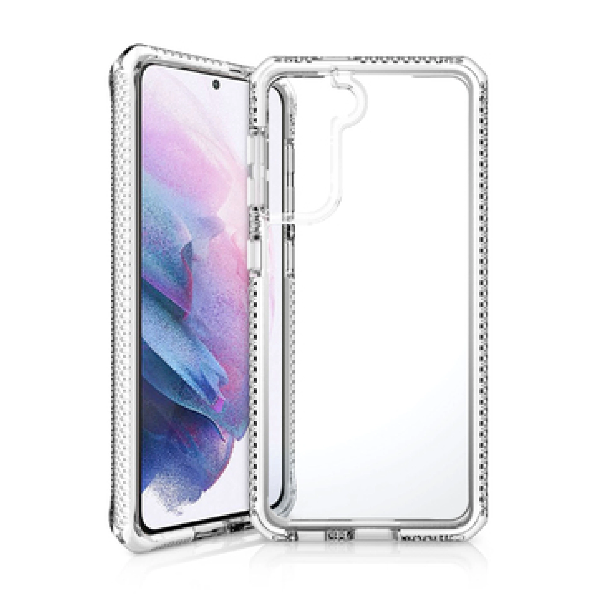 ITSKINS SUPREME CLEAR cover til Samsung Galaxy S21+ 4G / 5G®. Hvid og gennemsigtig