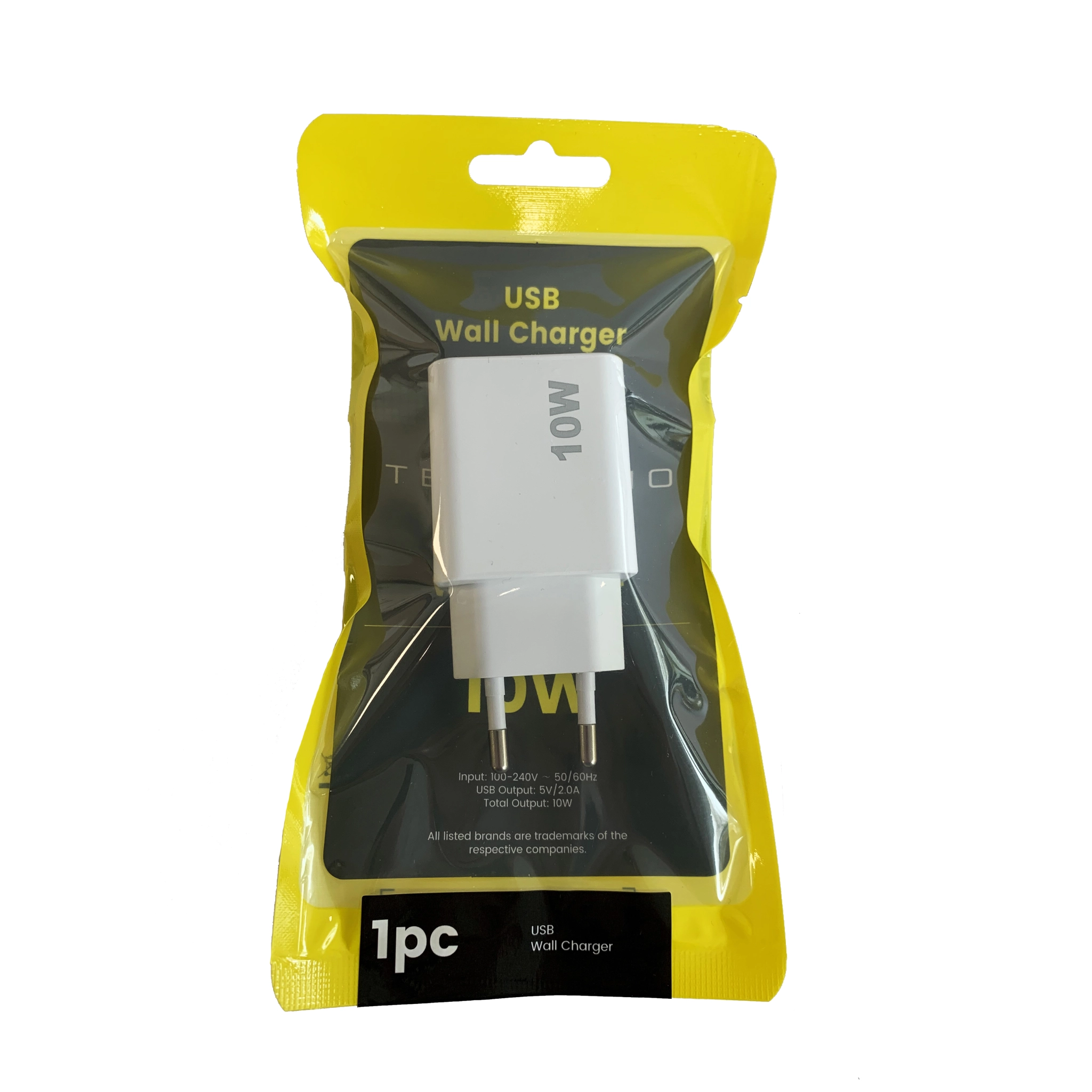 Techammo 230V USB-A oplader 10W. Hvid