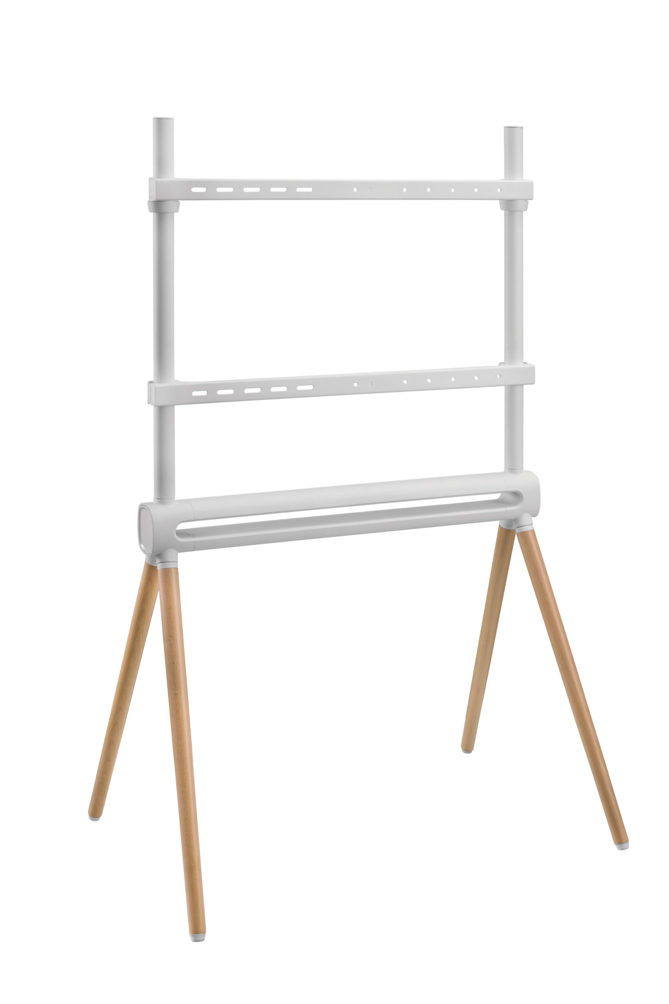 Sinox TV gulvstand. 60"-75". Lyst træ/hvid