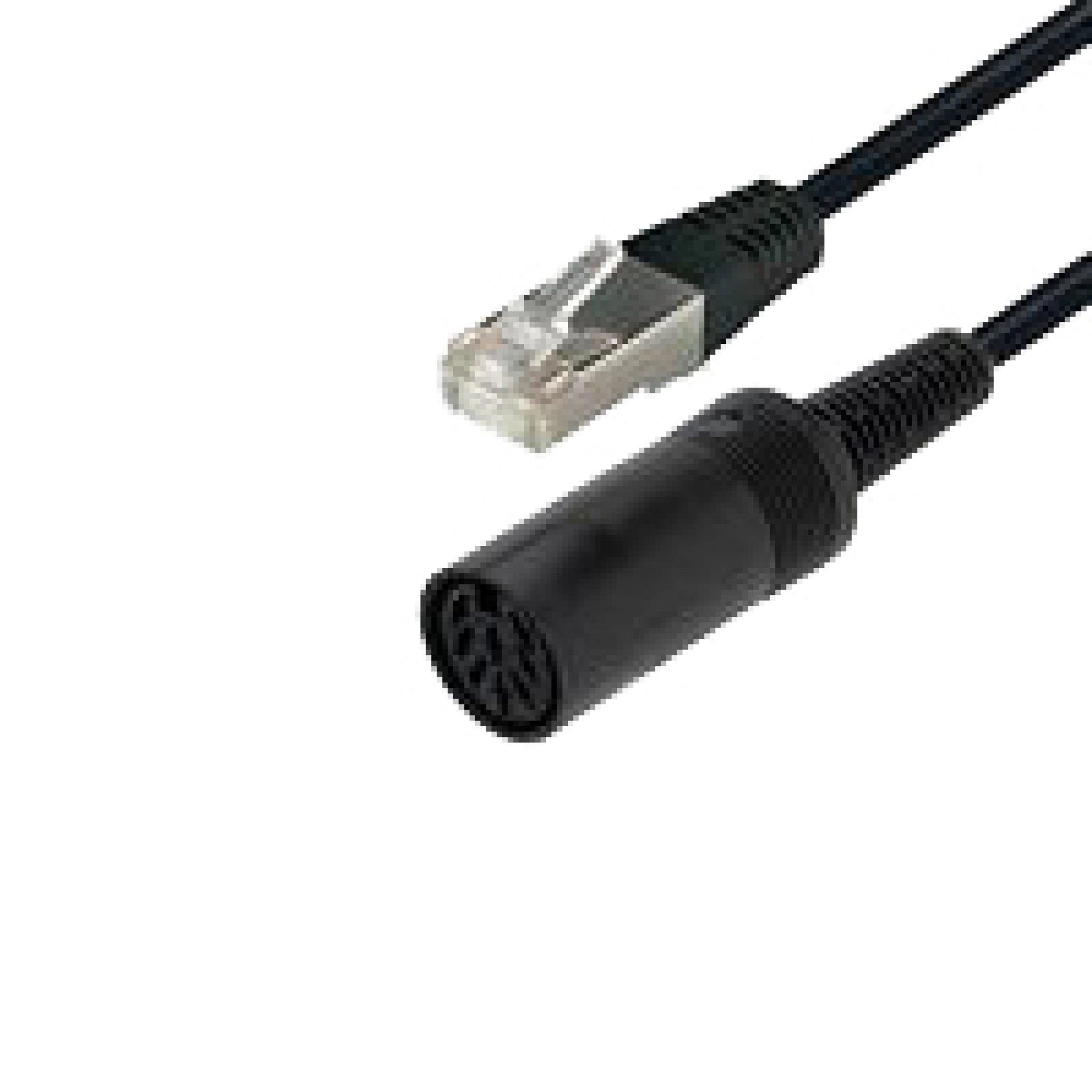 Cavus adapterkabel 8-pin DIN  til RJ45. 0,15m. Sort
