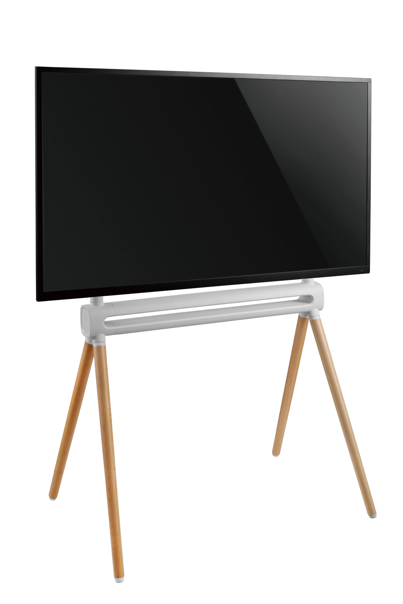 Sinox TV gulvstand. 60"-75". Lyst træ/hvid