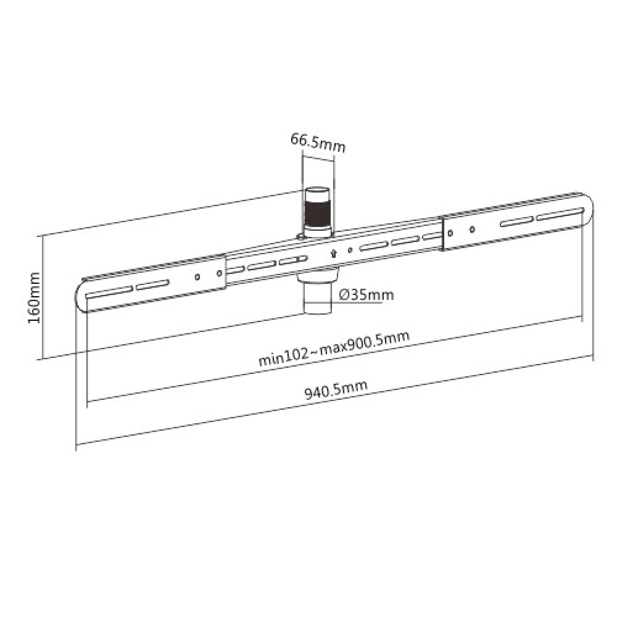 Sinox Soundbar beslag. Sort