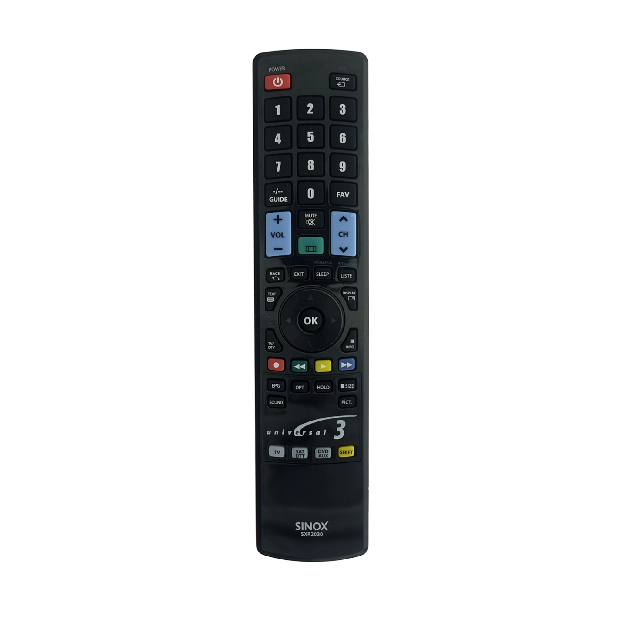 Sinox fjernbetjening 3-i-1