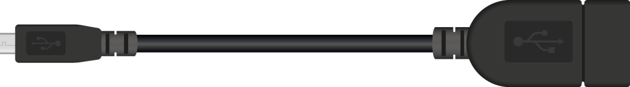Sinox Micro USB OTG adapter. 0,2m. Sort