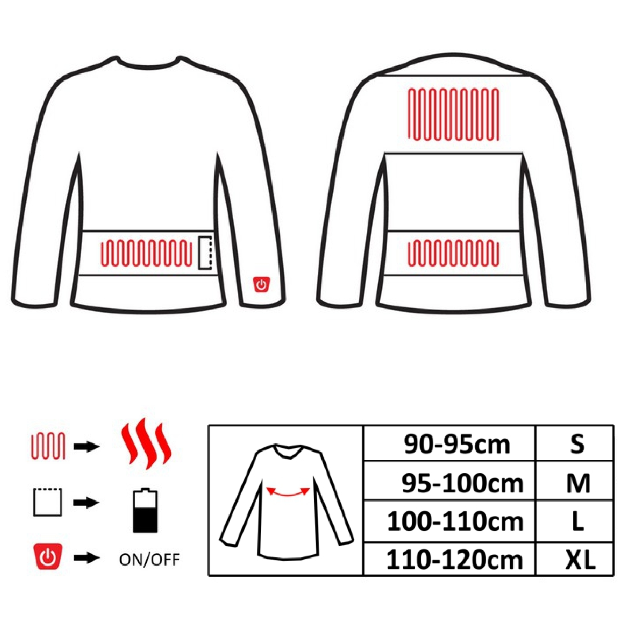 Glovii opvarmet bluse M. Sort Glovii opvarmet bluse M. Sort