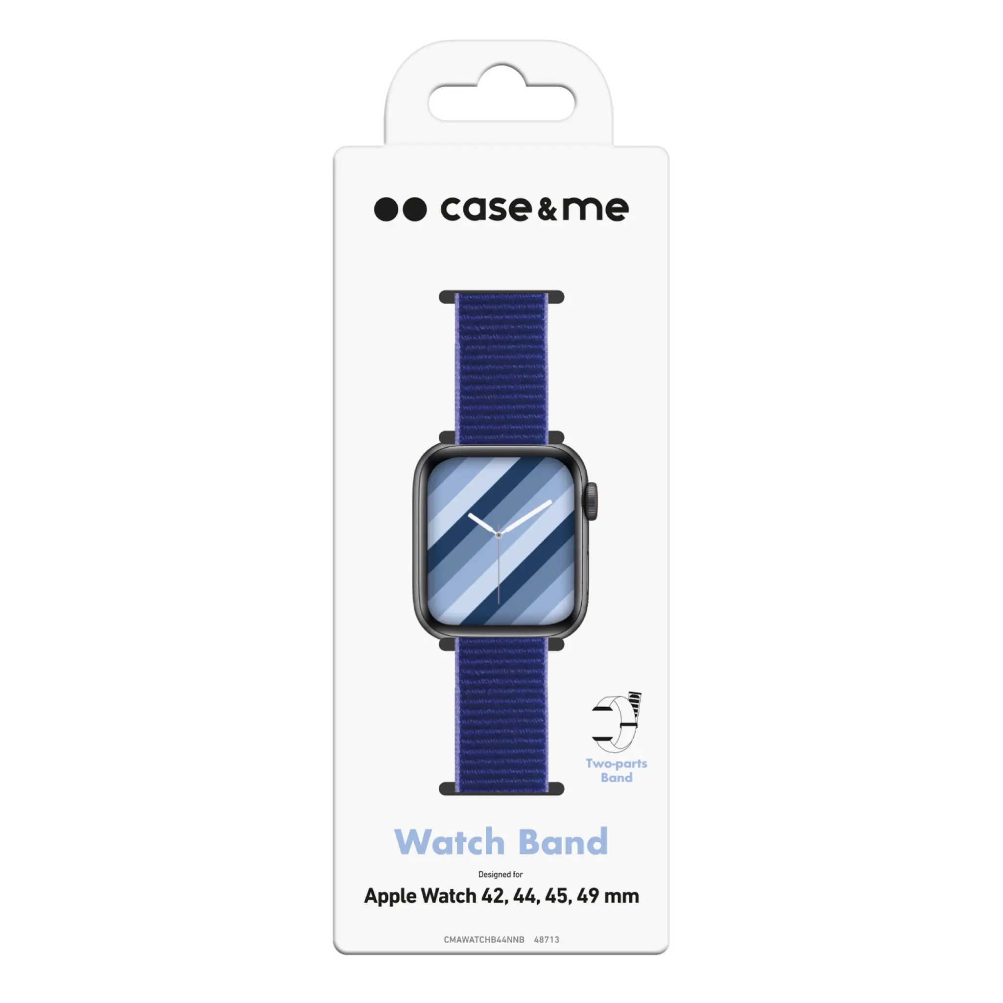 SBS nylon urrem til Apple Watch 42/44/45/49mm. Navy blå
