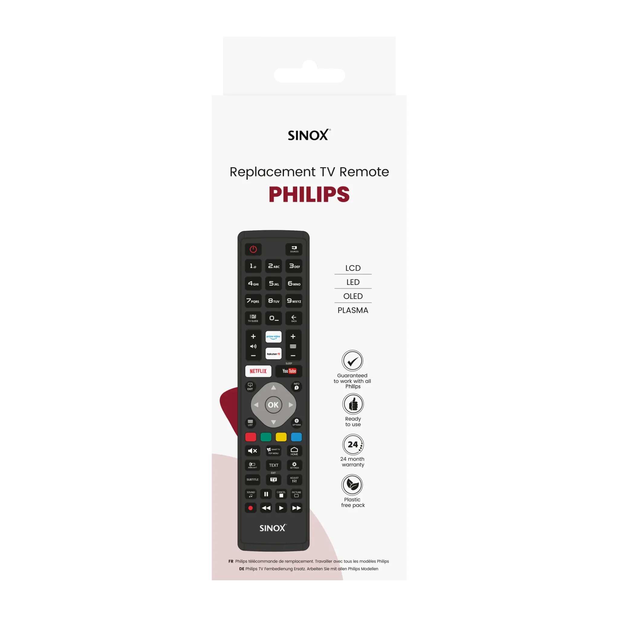 Sinox fjernbetjening til Philips