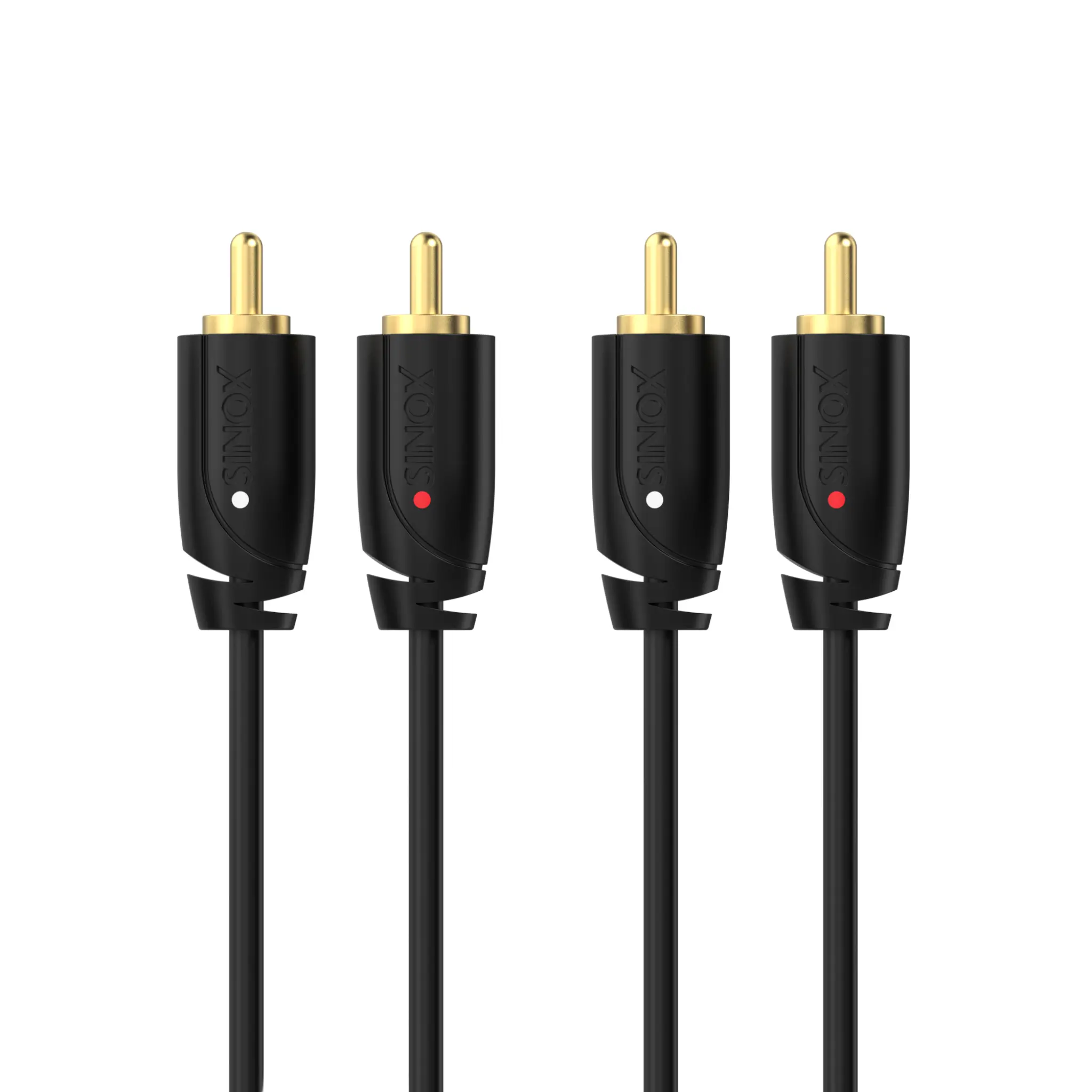Sinox PRO Phono kabel. 1m. Sort