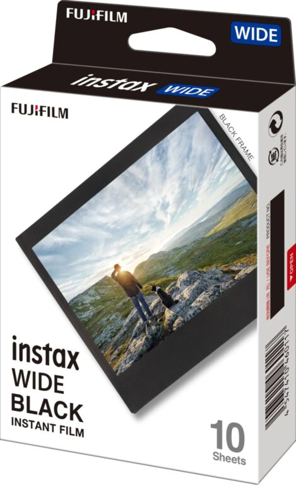 INSTAX Wide film. 10 stykker. Sort ramme