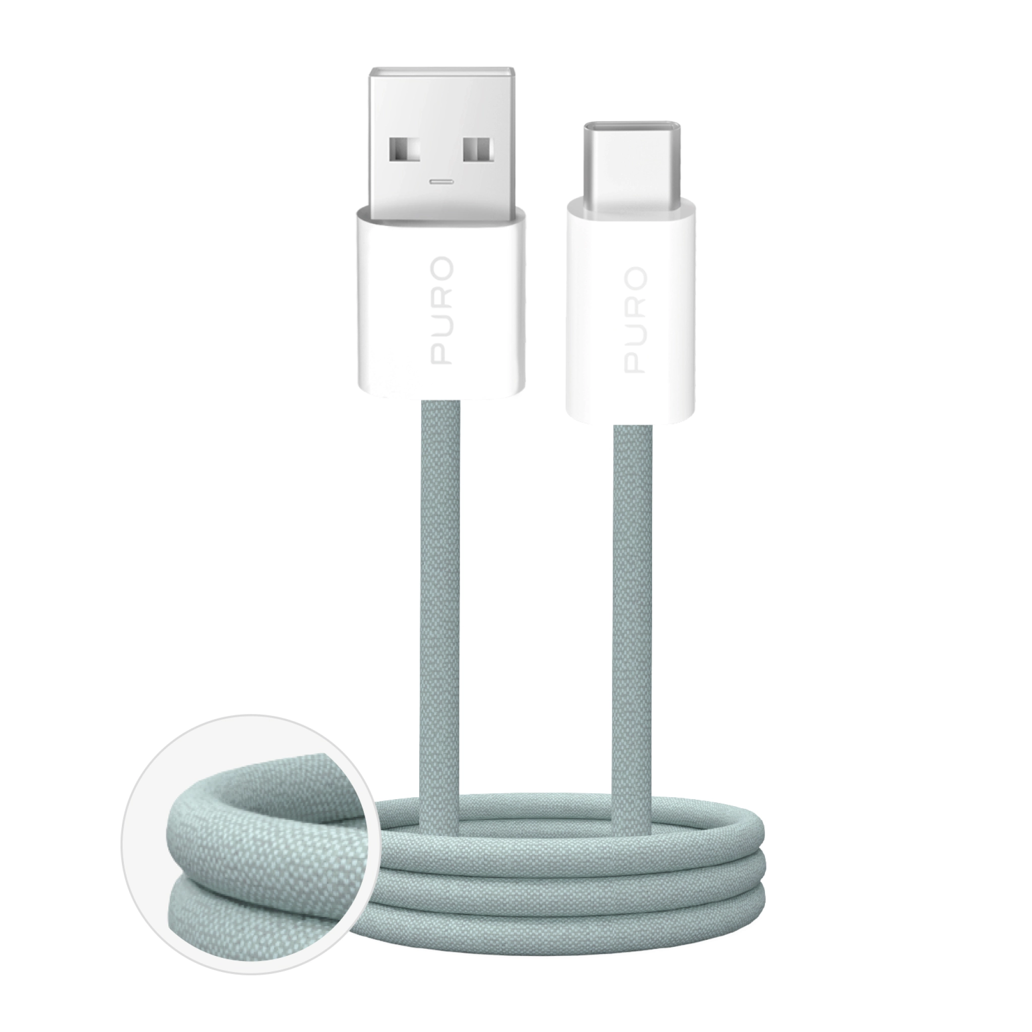 PURO Fabrik 2.0 USB-A - USB-C opladnings- og synkroniseringskabel
