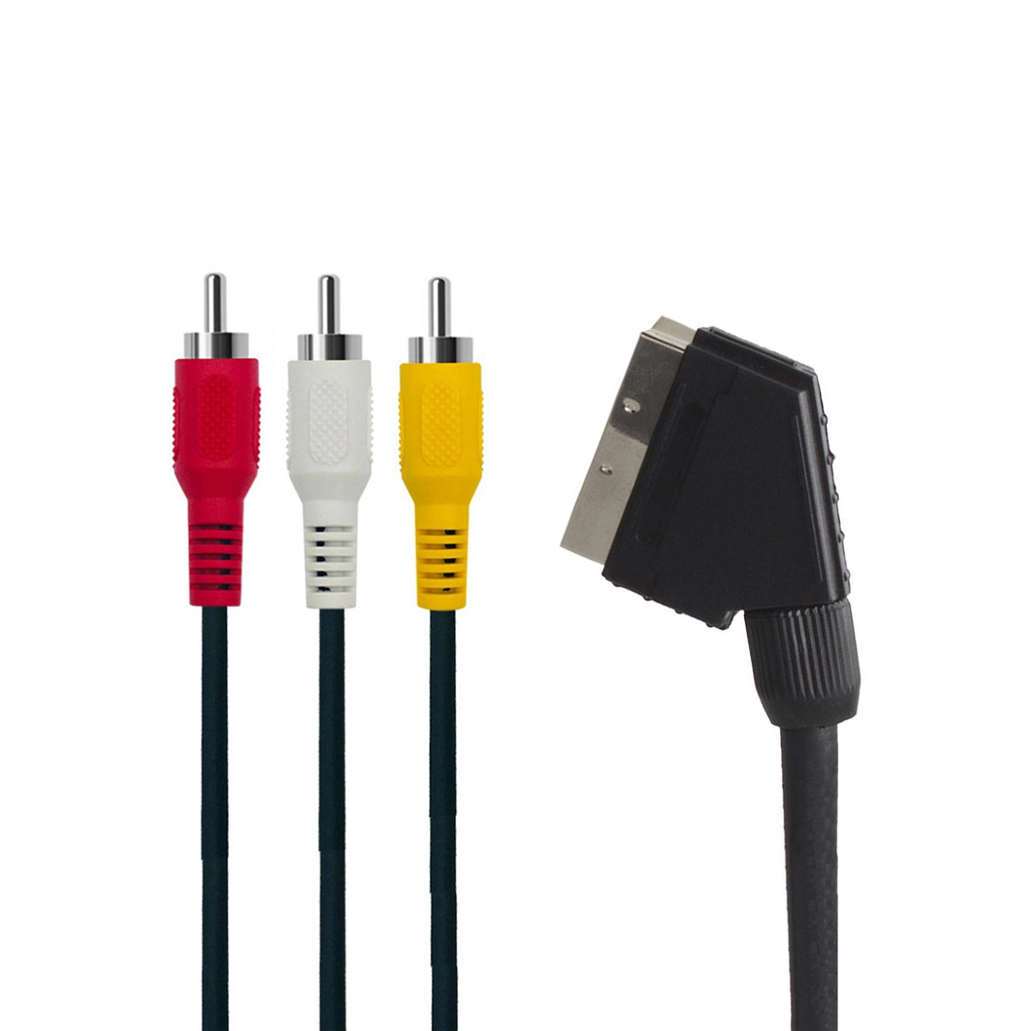 Sinox One Composite til scart kabel. 2m. Sort