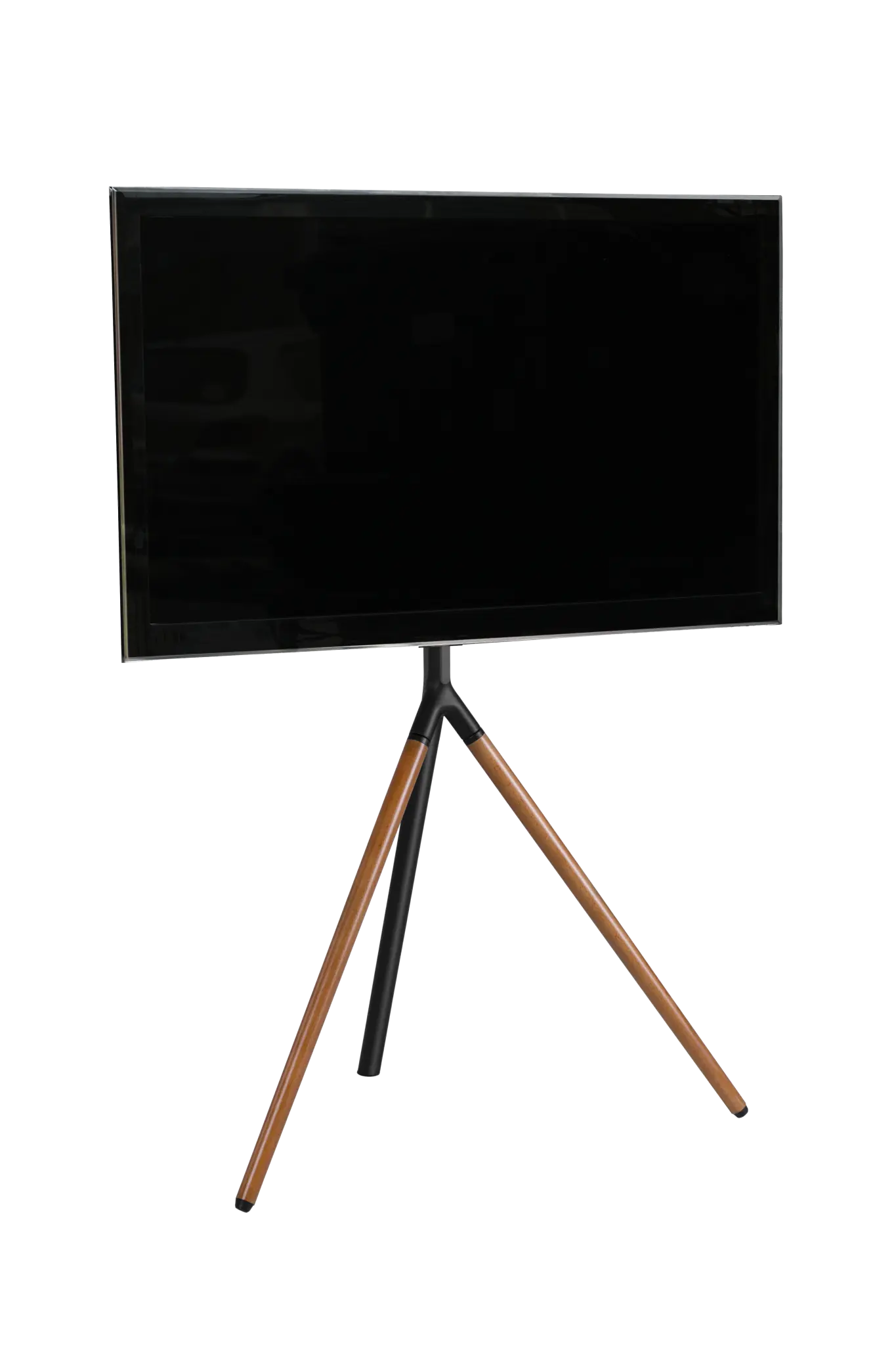 Sinox Tripod TV gulvstand med drejbar top. 45"-65". Mørkt træ/sort