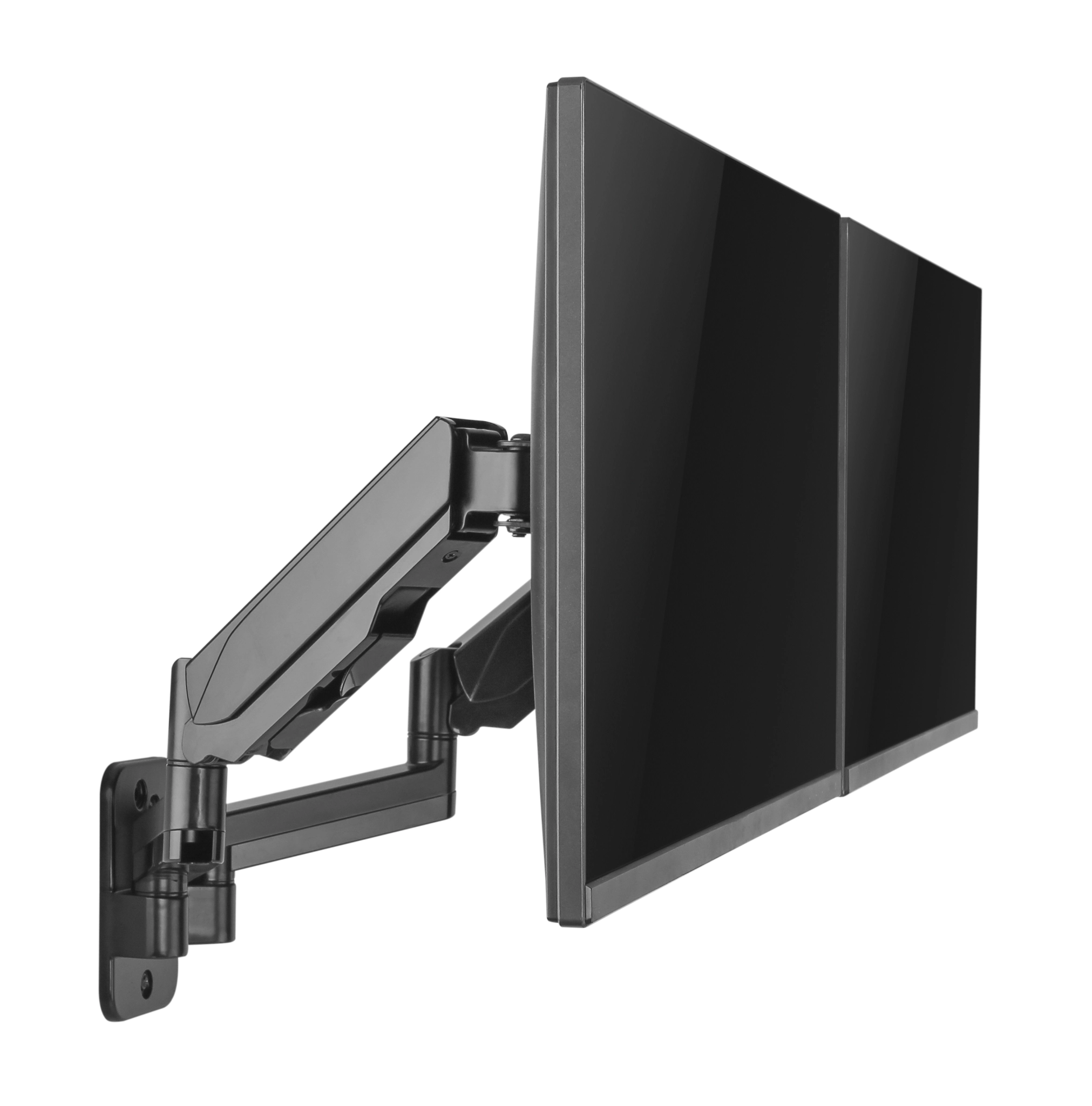 Sinox Office dobbelt skærm vægbeslag med gasspring. Op til 32". Sort Sinox Office dobbelt skærm vægbeslag med gasspring. Op til 32". Sort