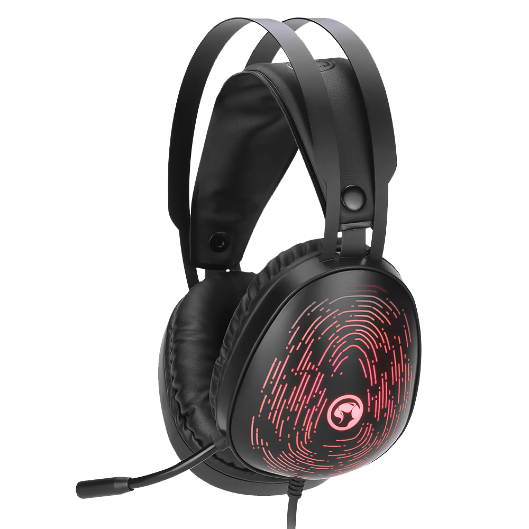 Marvo gaming headset m/mic. Sort/rød